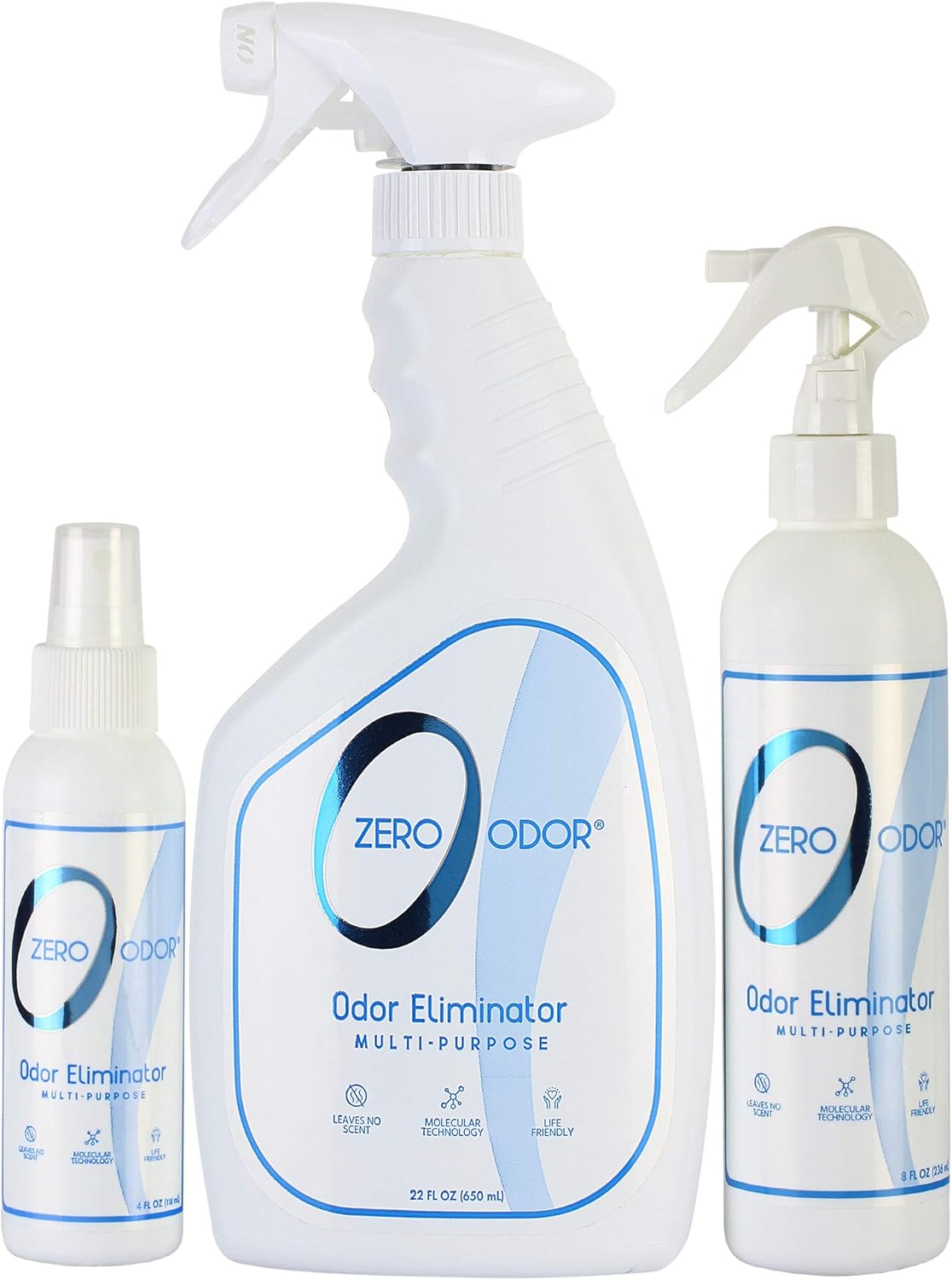 Zero Odor - Multi-Purpose Strong Odor Eliminator for Home, Office, Car, Bathroom, Hotel, Room Deodorizer, and Odor Neutralizer, (Kit)