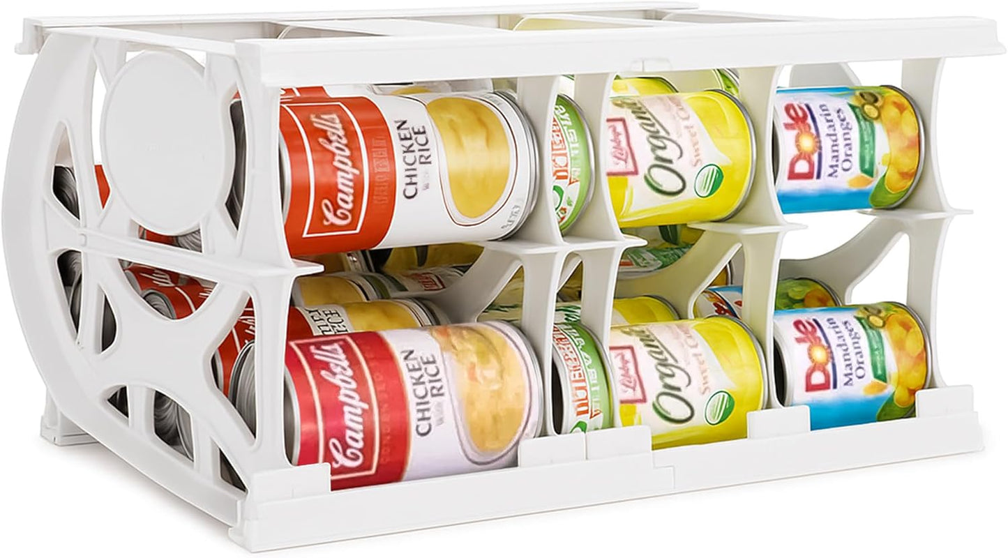 Shelf Reliance Cansolidator Pantry - 1-Pack Can Organizer for Pantry, Stackable Soda Can Storage for Kitchen, Holds 40 Cans of Food or Soda