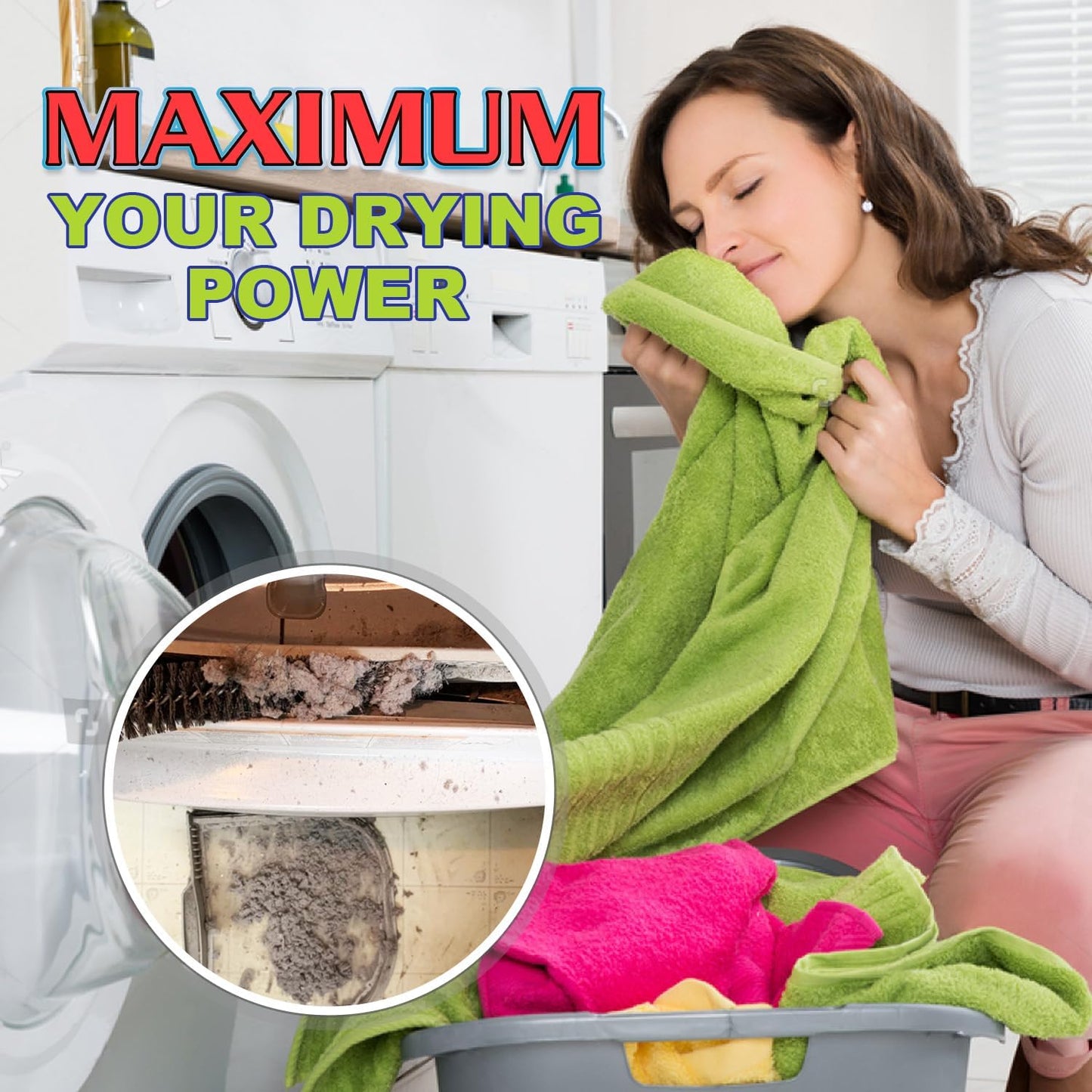 Sealegend Dryer Vent Cleaner Kit Dryer Lint Vacuum Attachment Lint Remover,Dryer Vent Vacuum Hose With Brush Purple