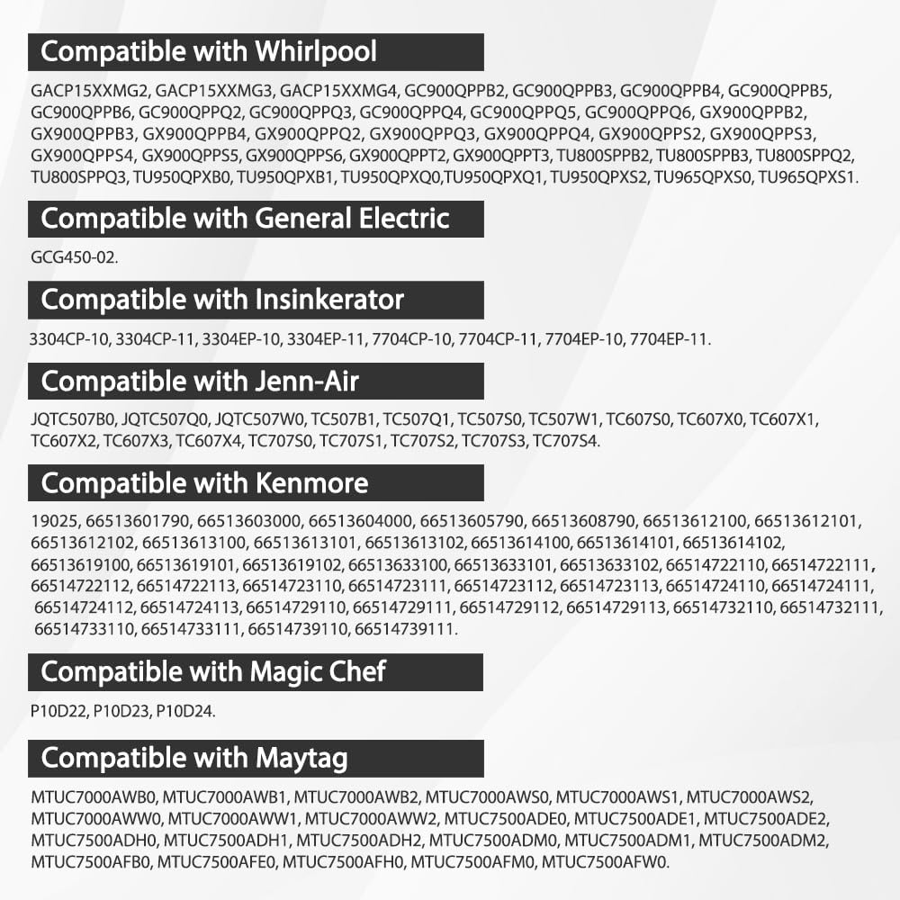 60-pack W10165294RB Trash Compactor Bags - leak-proof trash compactor bags for kitchen 60-ct 15 inches - Fits 15-inch Rectangular Drawer Compactors