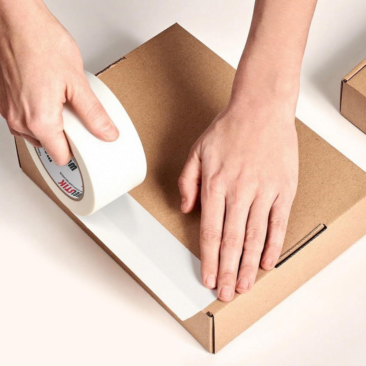 WELSTIK 2 Pack Gaffers Tape White,2" X 33 Yards-10% Longer-Heavy Duty Gaffer Floor Tape for Cables,TV Shoots, Theater Stage Setup,Interior Design,Residue Free,Non-Reflective Easy to Rip