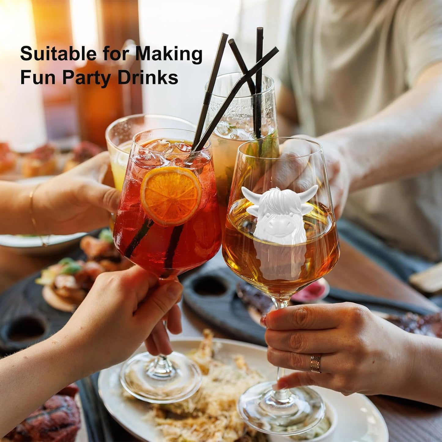 3D Highland Cow Ice Cube Silicone Molds Tray for Whiskey, Cocktail, Drink Decor, Bar; Rich Details. Cute Gifts for Women Kids Girls Boys, Fun Animal Shape Soap Epoxy Resign Mold; 2 Pack