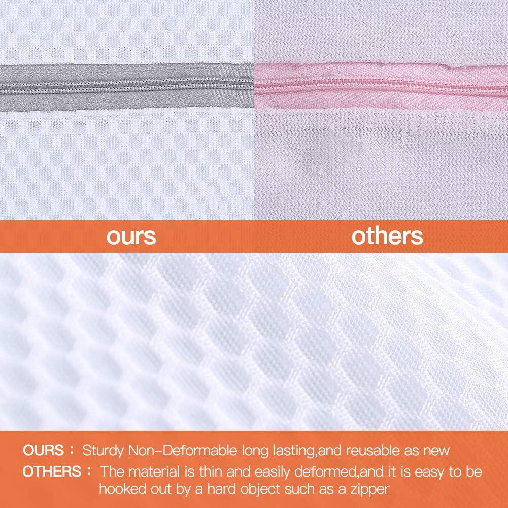 Kimmama Laundry Bags Mesh Wash Bag, Lingerie Bags for Washing Delicates, Net Washer Sack with Zipper, Dryer Pouch for Cleaning and Drying Cloths, Garment, Sweater, Bra, Pant, Sock, Toys, Bedcover