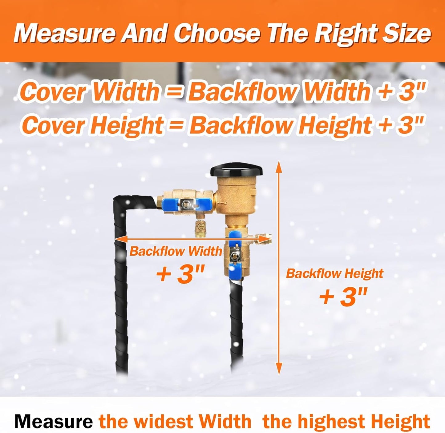 TOHONFOO Backflow Preventer Pipe Insulation Cover (5°F) - Irrigation Sprinkler Valve Insulated Pouch - Water Well Pump Cover - Sturdy 5 Layers for Winter Freeze Protection, 16" W x 20" H, Brown