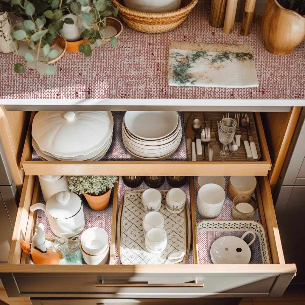 20 x 72 Inch Cupboard Liner Shelving Paper for Cabinets and Drawers Pantry Shelf Liners