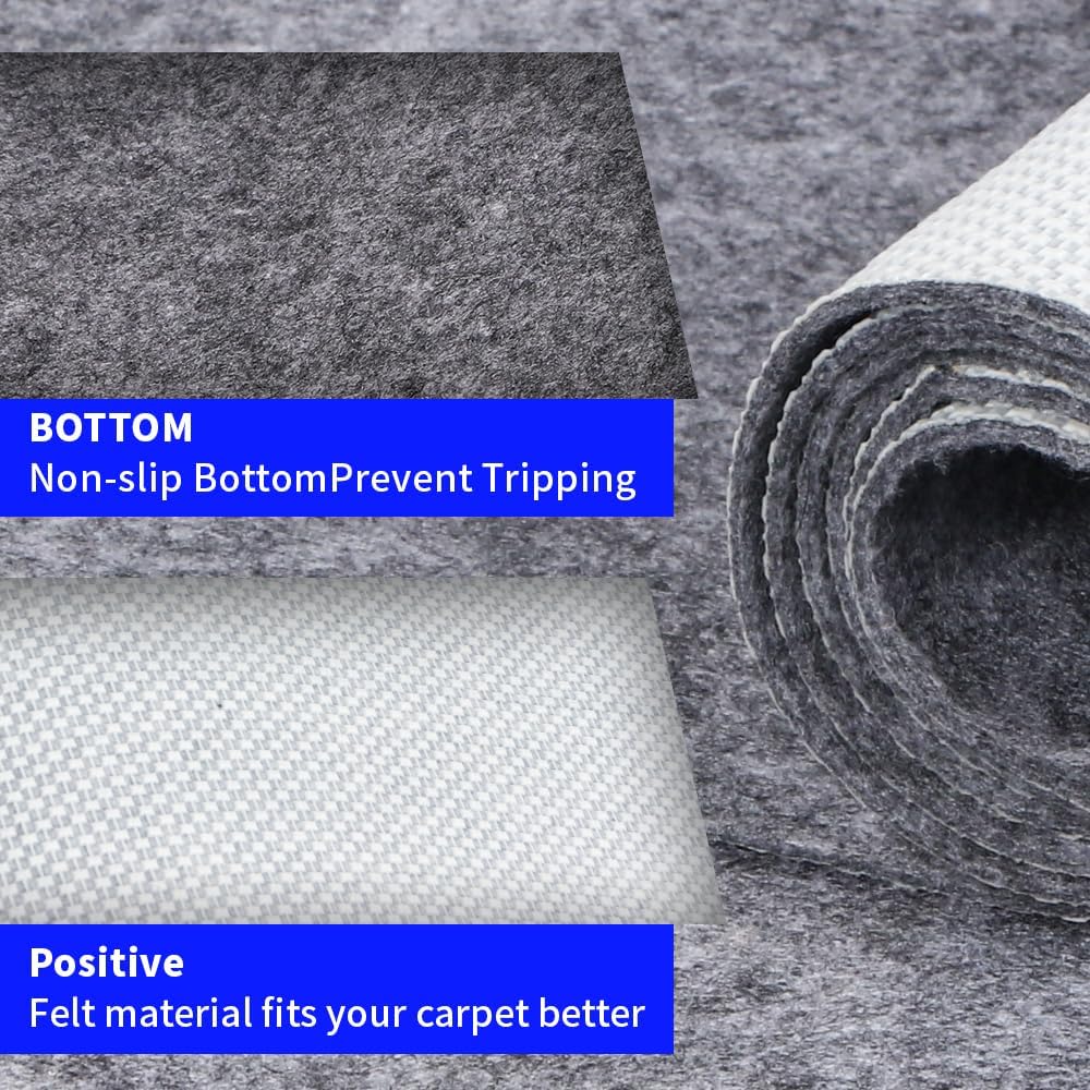 100% Waterproof Non-Slip Rug Pad 10x14 ft for Large Area Rugs Durable Felt Floor Protection pad for All Floors, Suitable for Cutting. Rug Pads Keep Rugs in Place and Provide Cushioning
