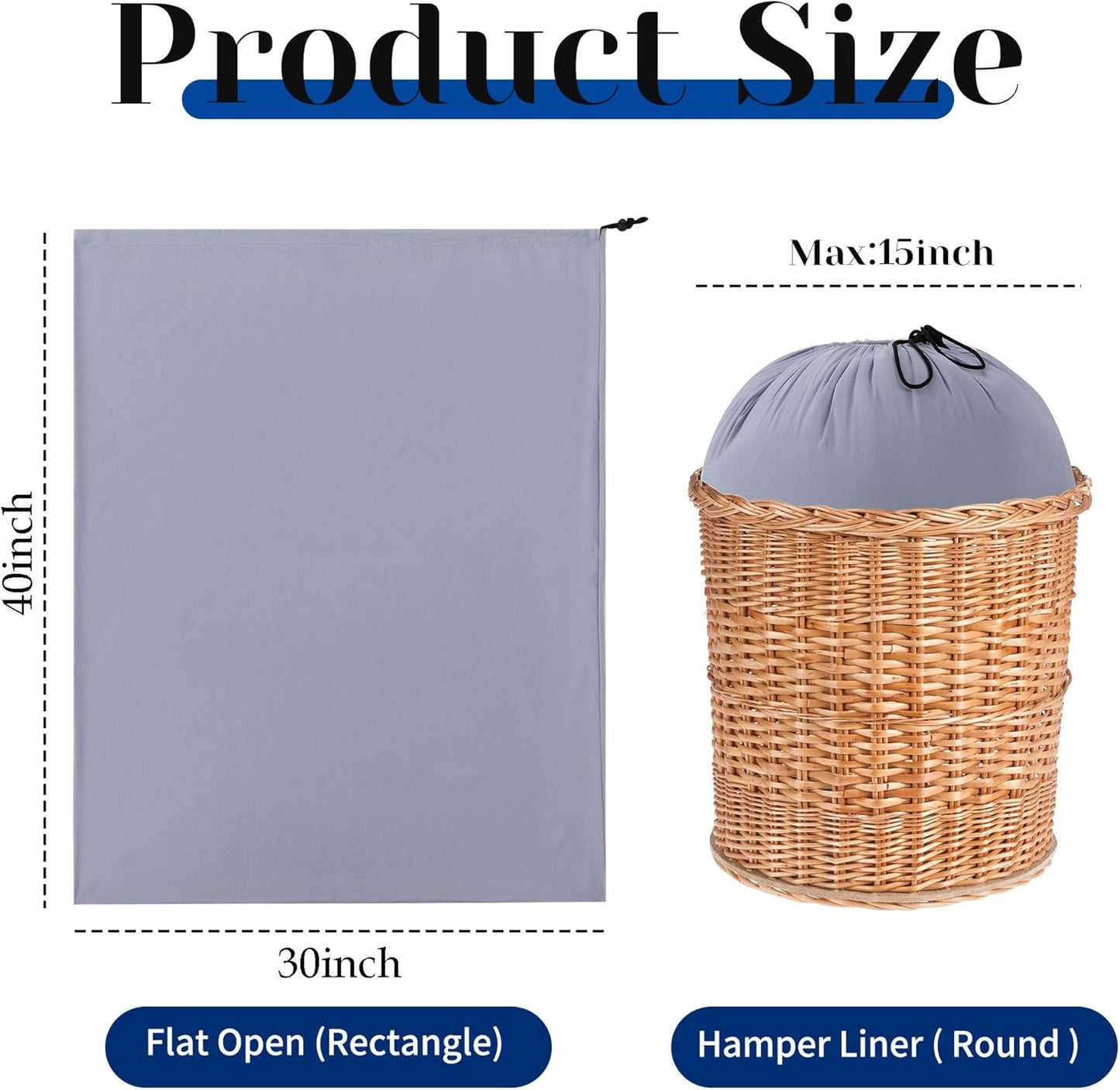 ZPECC Travel Laundry Bag 24 Pack,Bulk Extra Large Heavy Duty Bags, Durable Dirty Clothes Organizer With Drawstring, Fit a Basket or Hamper (40" X 30",Purple Hemp)