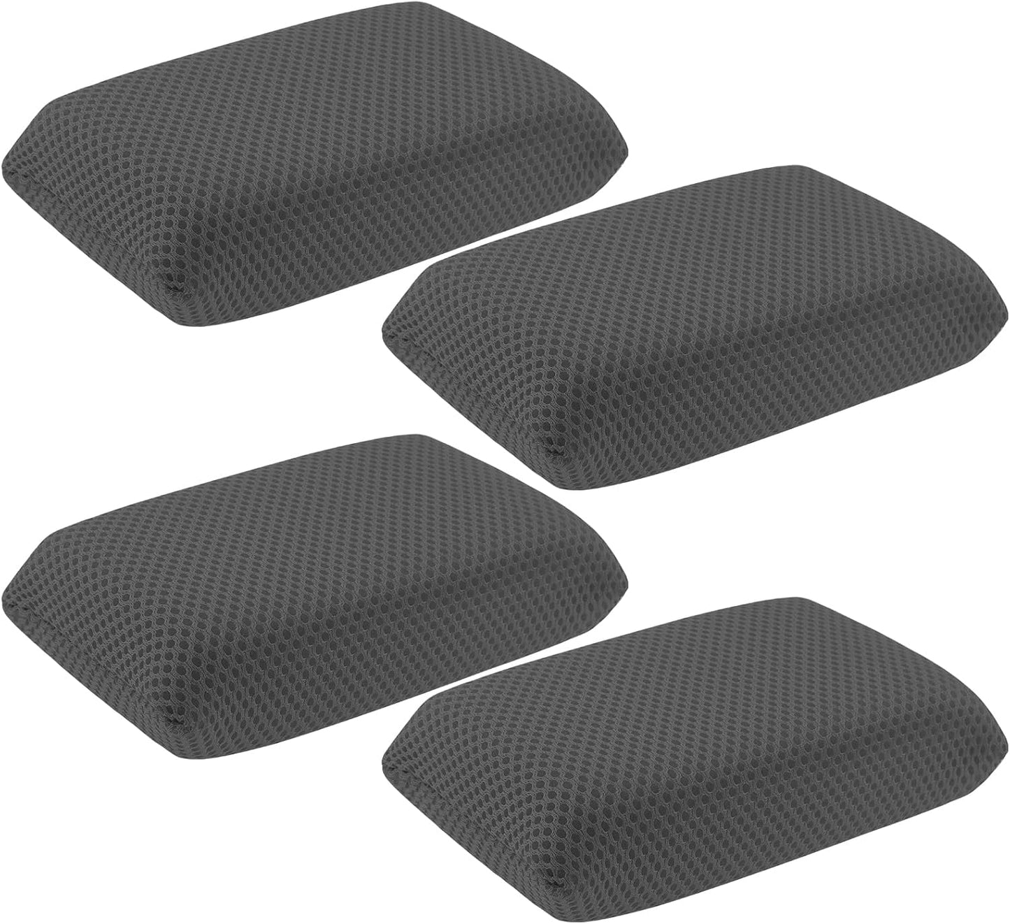 4 PCS Bug Scrubber Sponge Car, Bug Remover Wash Sponge，Car Cleaning Sponge for Bugs, Tar, Grime - Paint-Safe, Reusable Wash Sponges Kit(Gray)