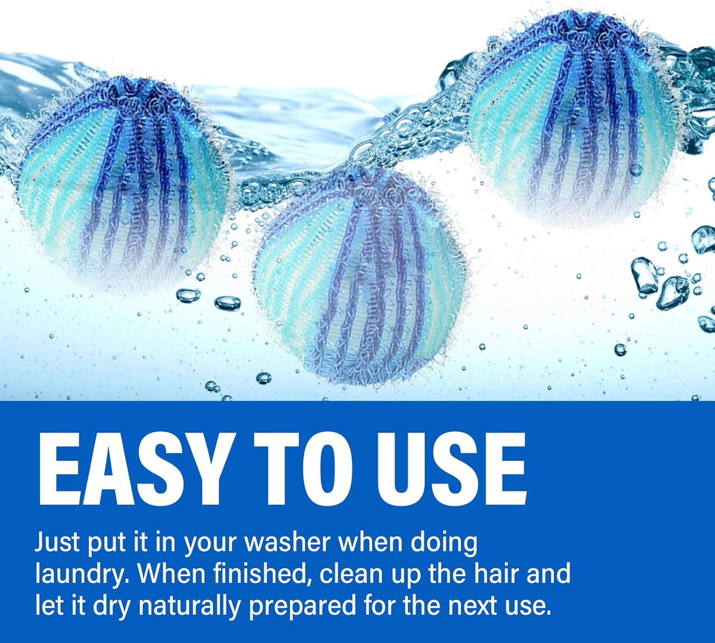 Pet Hair Remover for Laundry, Reusable Lint Traps for Washing Machine Hose, Effective Washing Balls for Pet Fur Remover 12Pcs