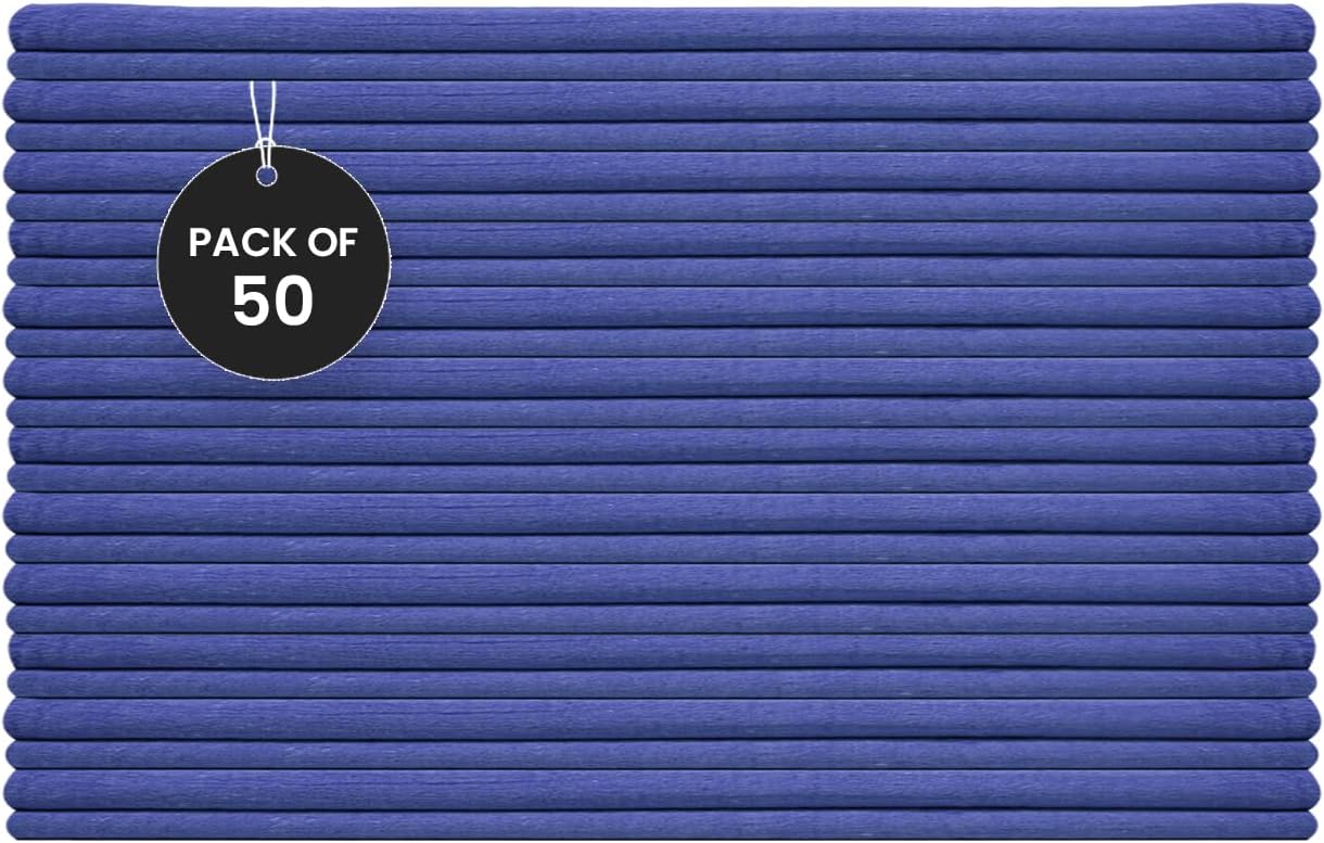 Shop Towels (Blue, 50-Pack) - Bulk Cleaning Towel in a Bag, Mechanic Cotton Wipes for Car Maintenance, Auto Mechanics & Garage, Wipe Grease & Oil, Machine Wash & Reusable