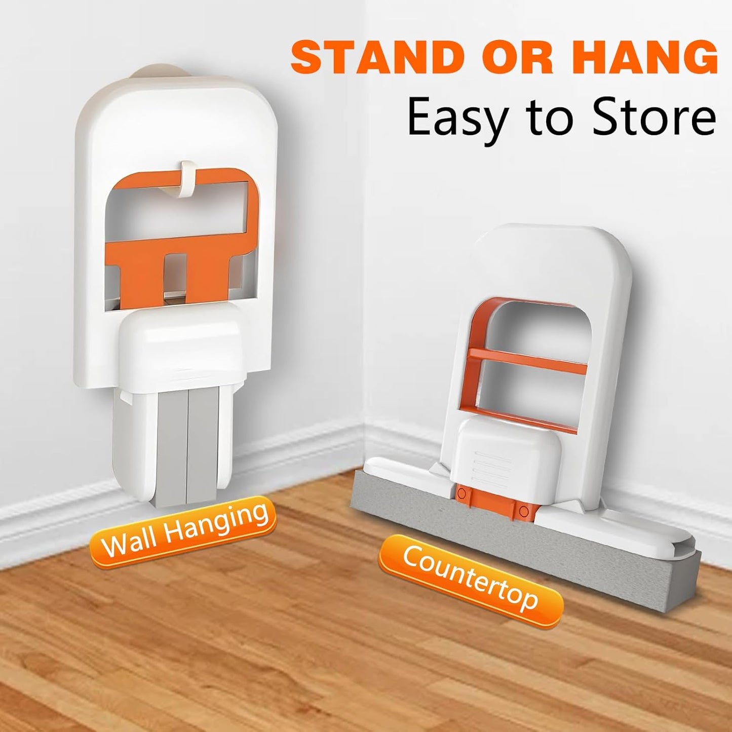 Mini Foldable Desktop Mop, 2025 Self-Squeeze Sponge Cleaning Tool,Portable Cleaning Sponge Mop for Small Spaces, Bathroom, Kitchen, Desktop (2)