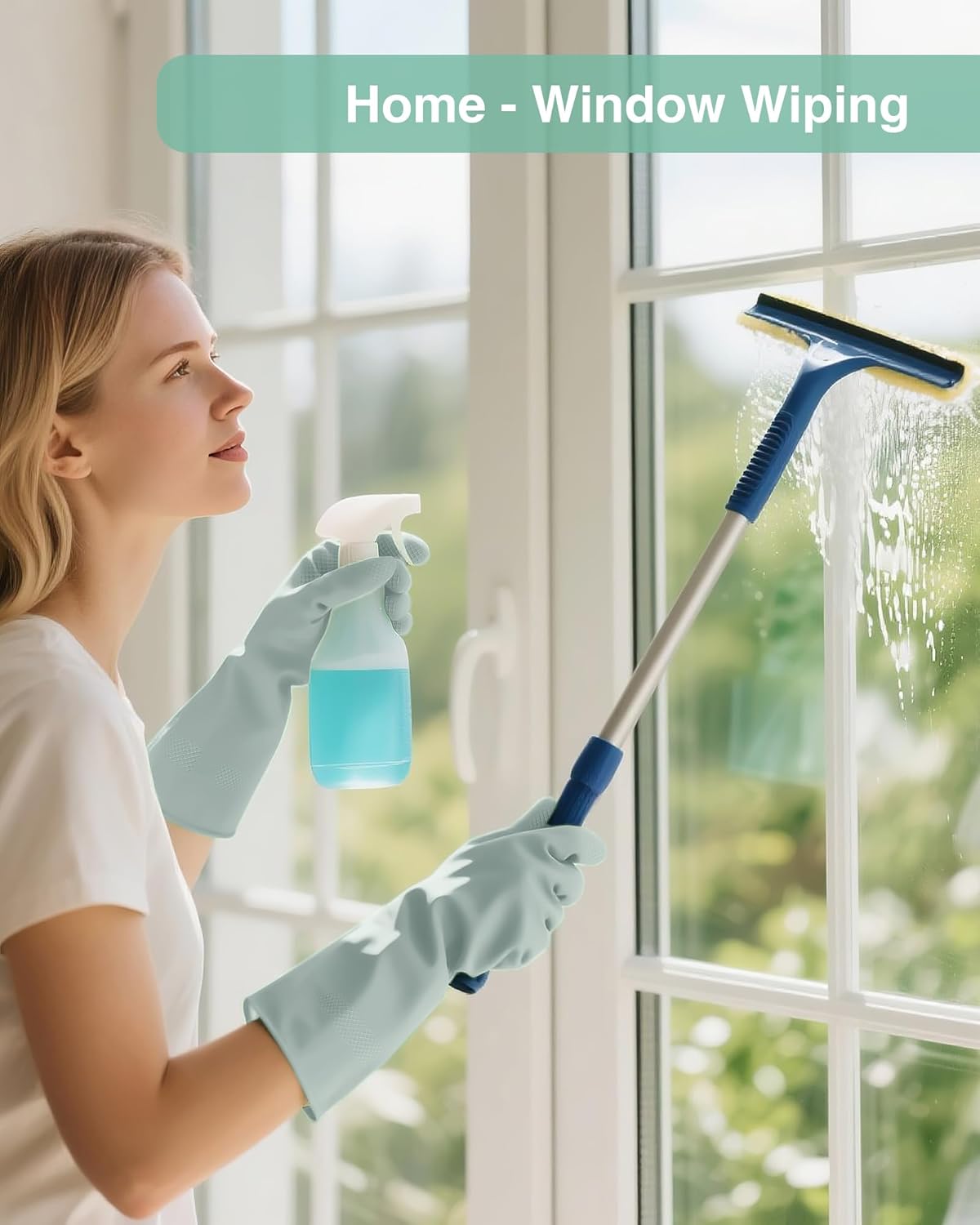 Rubber Cleaning Dishwashing Gloves 4 Pairs Reusable Kitchen Glove for Washing Dishes & Household Bathroom Cleaning Dish Gloves with Flock Lining Anti-Slip Grip Waterproof Thick Long-lasting Colorful S