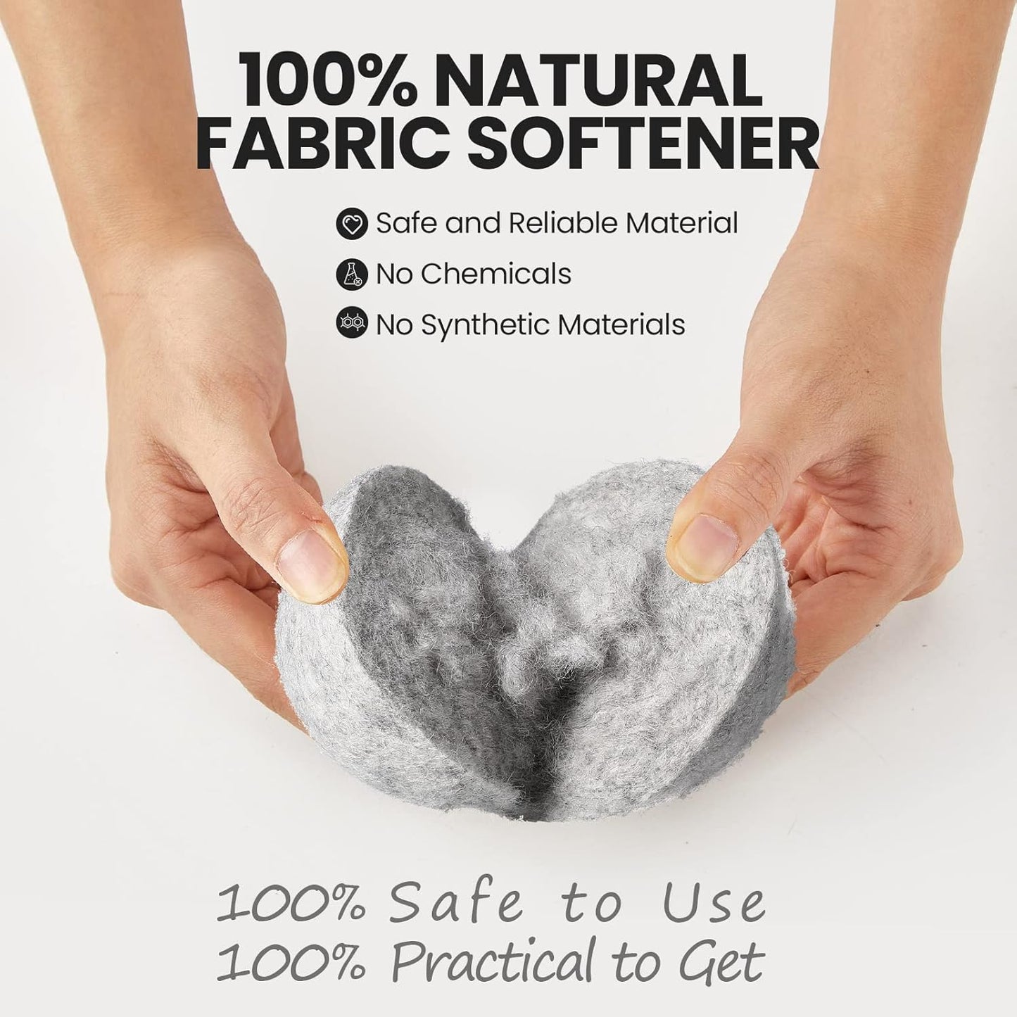 Roowest 56 Pieces Wool Dryer Balls Set 54 Reusable Wool Balls with 2 Muslin Bags Wool Laundry Balls Fabric Softener Ball Anti Wrinkle Anti Static Saving Energy and Time