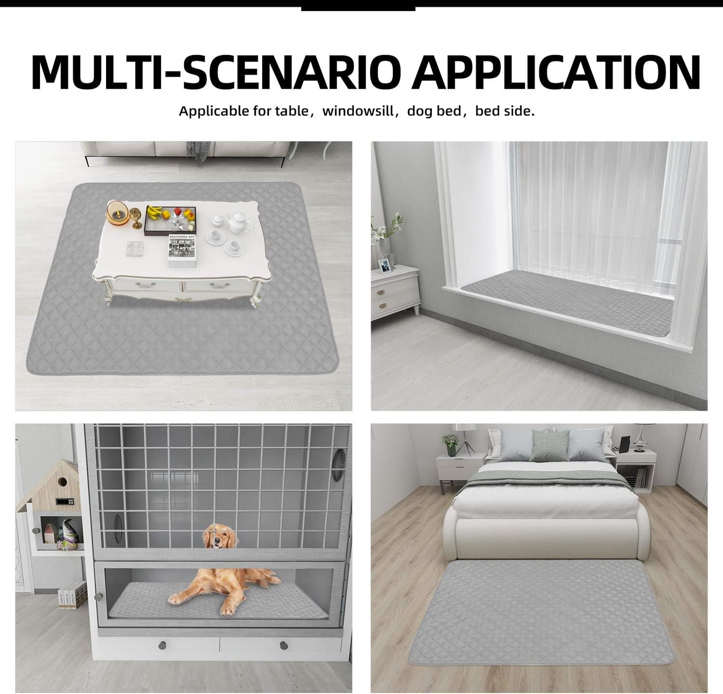 Easy-Going Sectional Couch Covers for Dogs L Shape Sofa Cover Reversible Sofa Slipcover Chaise Lounge Cover Furniture Protector Cover for Pets Dog Cat (42 x 68 inches, Light Gray/Light Gray)