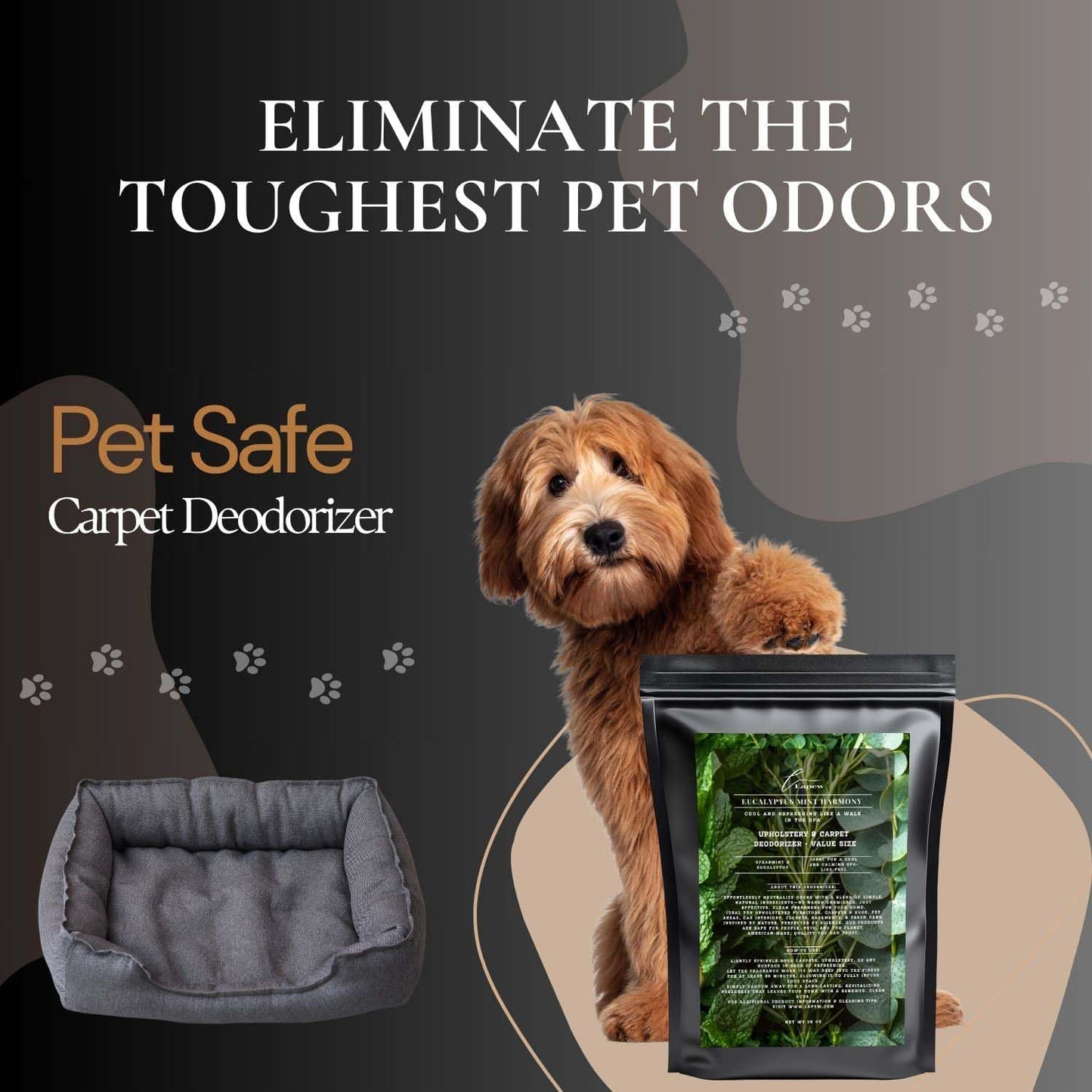 Eucalyptus Mint Harmony Carpet Freshener Powder Refill 36 oz | Powerful Odor Eliminator for Home | Upholstery Deodorizer | Carpet Deodorizer | Pet Urine | Cat Litter Box | Eucalyptus Spearmint