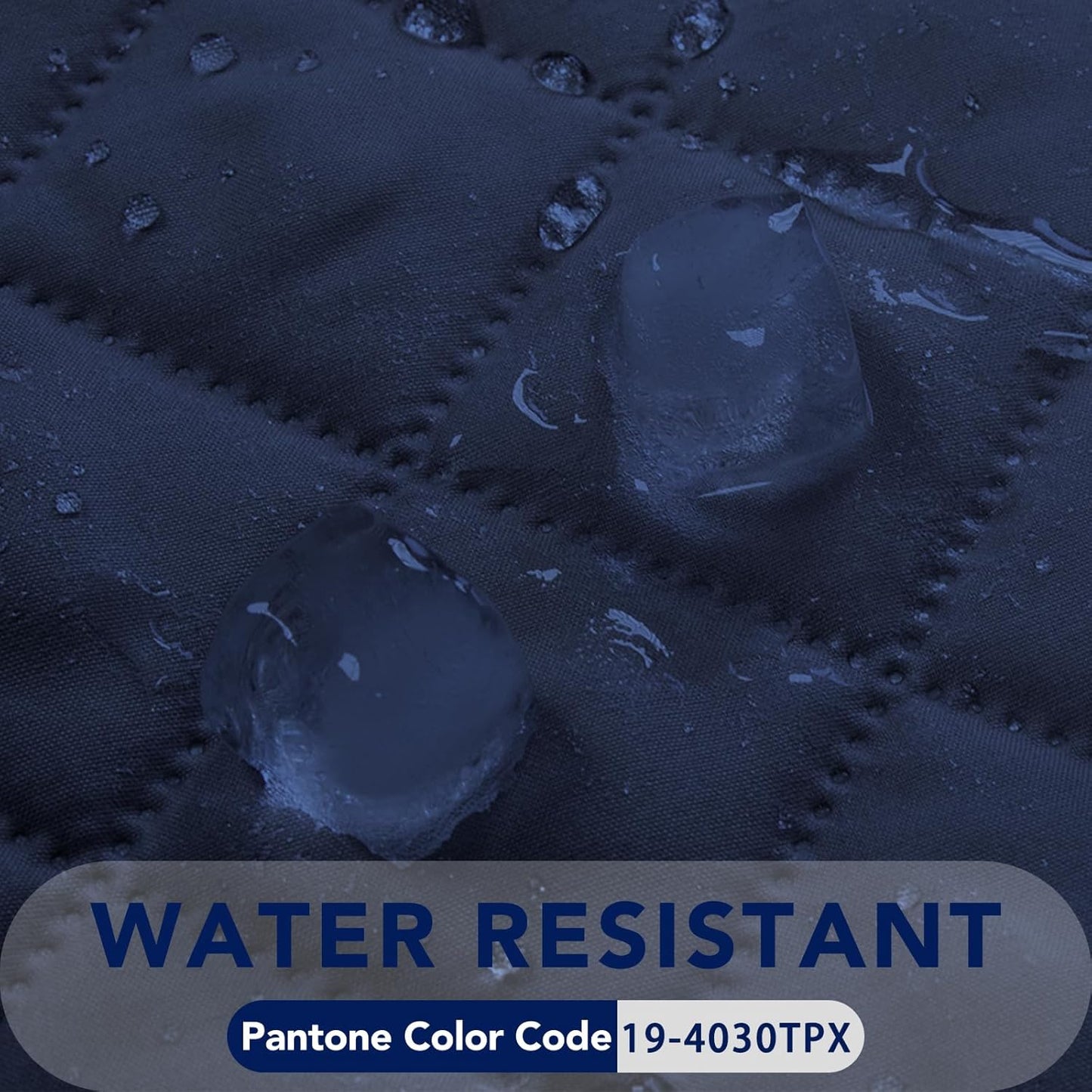 PureFit Reversible Quilted Sofa Cover, Water Resistant Slipcover Furniture Protector, Washable Couch Cover with Non Slip and Elastic Straps for Kids, Dogs, Pets (Oversized Loveseat, Navy/Navy)