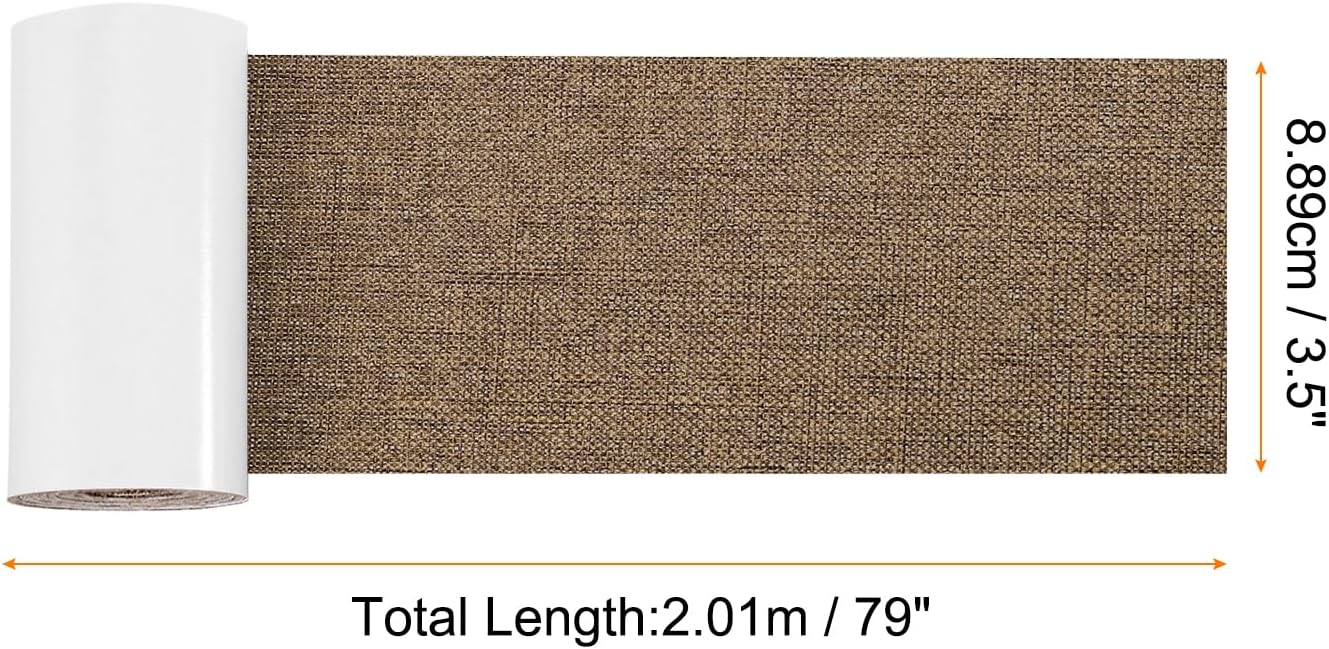 Repair Patches Repair Tape Self-Adhesive DIY Repair Patch Linen Gear Patch for Sofa, Furniture, Chair, Clothing,Tents,3.5x79 Inch,Brown