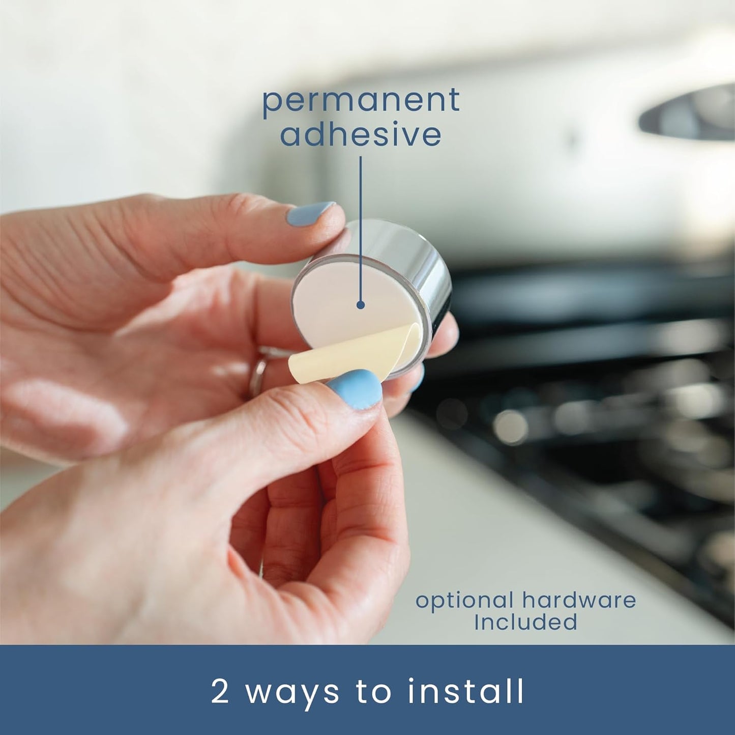 S&T INC. Round Adhesive Push Towel Hooks for Kitchen, Hand and Dish Towels, Grey, 4 Pack