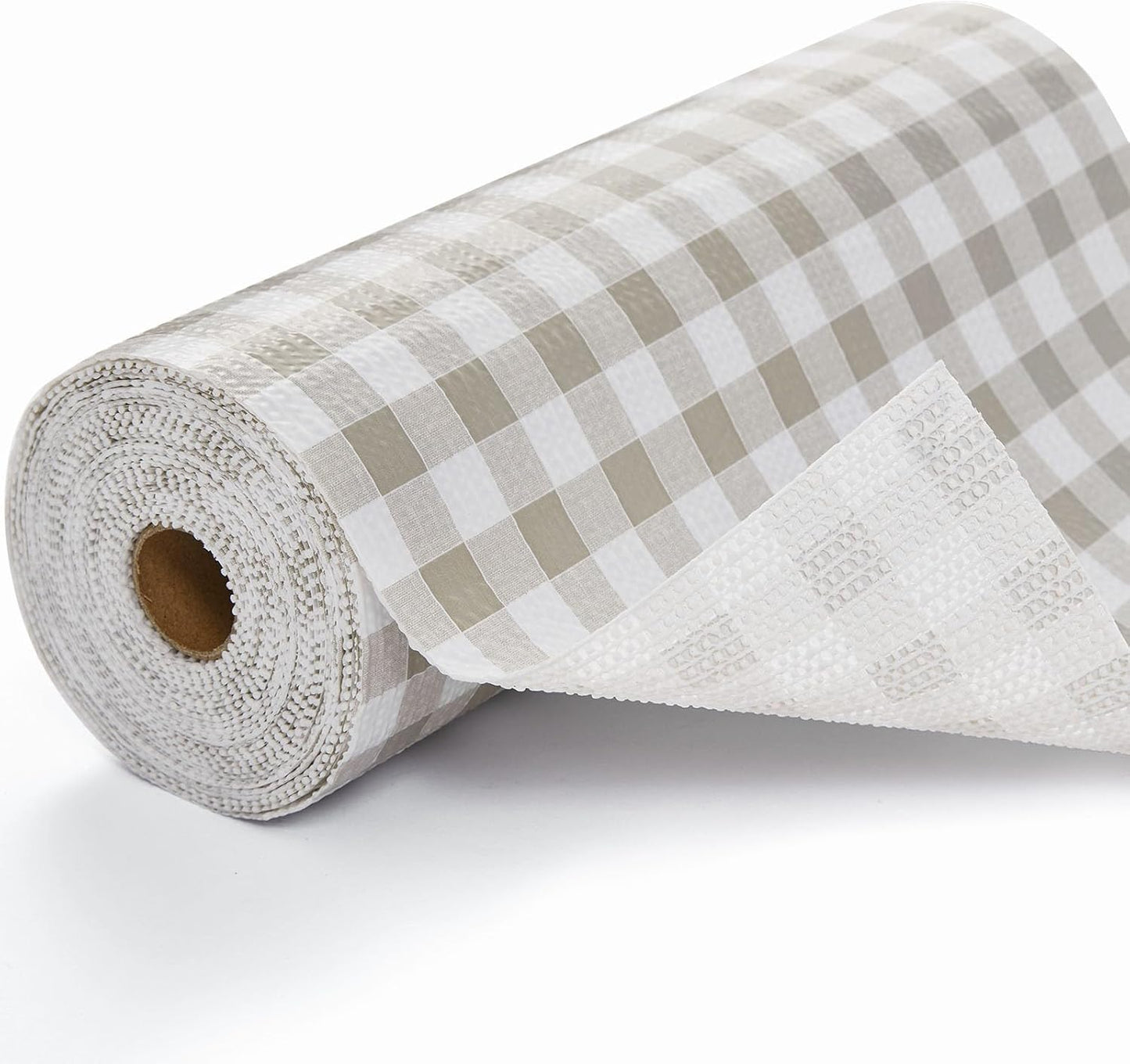 Drawer Shelf Liner for Kitchen Cabinet Liner Non-Adhesive Non-Slip Shelf Thick Strong Grip Waterproof Contact Paper Easy to Clean for Shelves,Green Plaid,17.5IN X 10FT