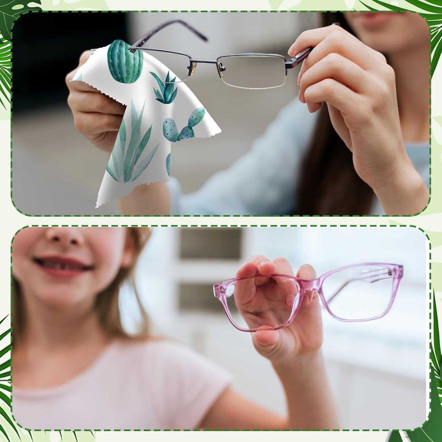 Sinmoe 20 Pcs Microfiber Cleaning Cloth for Glasses Plant Microfiber Cloth Soft Multicolor Glasses Cleaner for Eyeglasses Camera Lens Cell Phone Screens,6 x 6 Inches