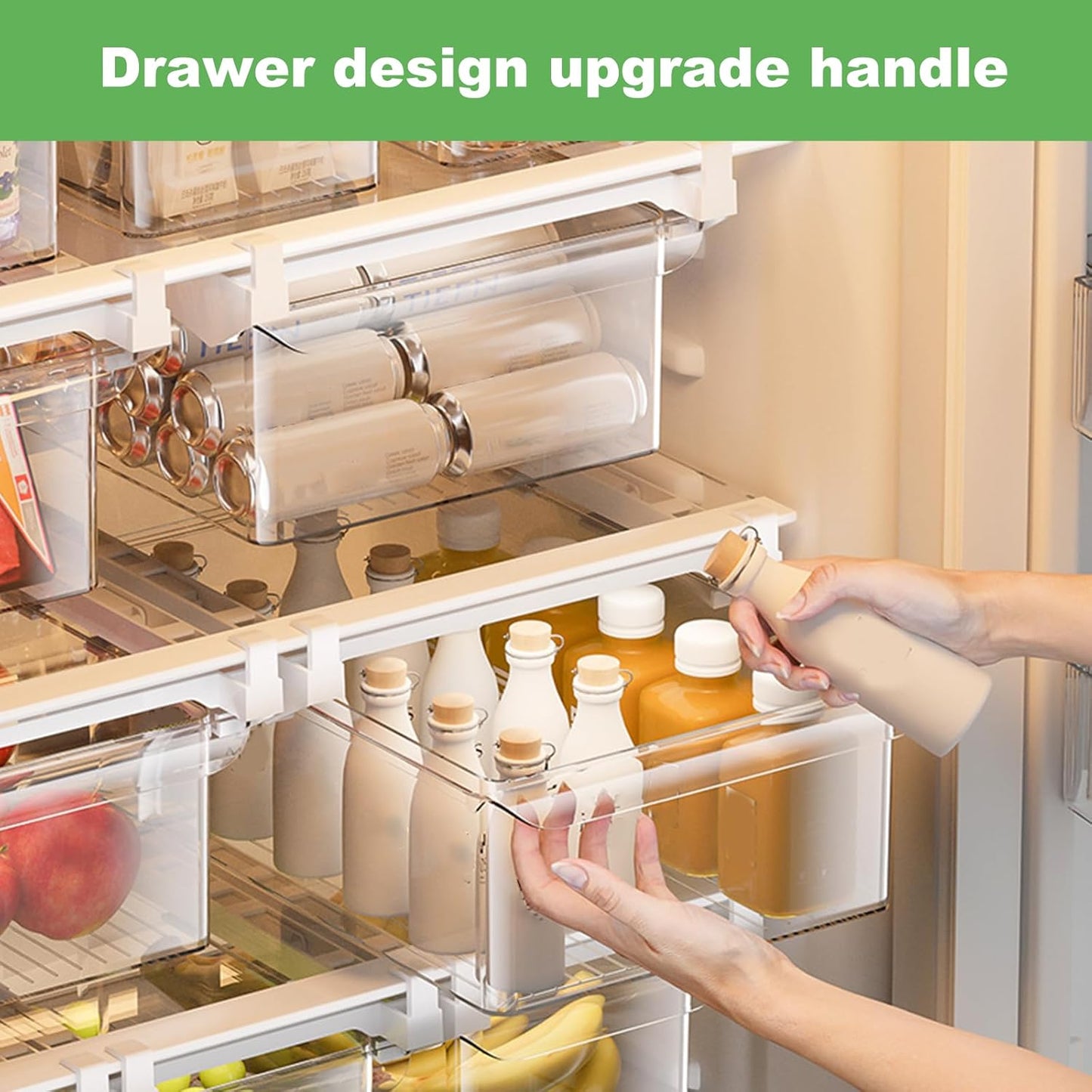 Hanging Fridge Storage Drawer - Space-Saving Fridge Organizer for Refrigerator and Freezer