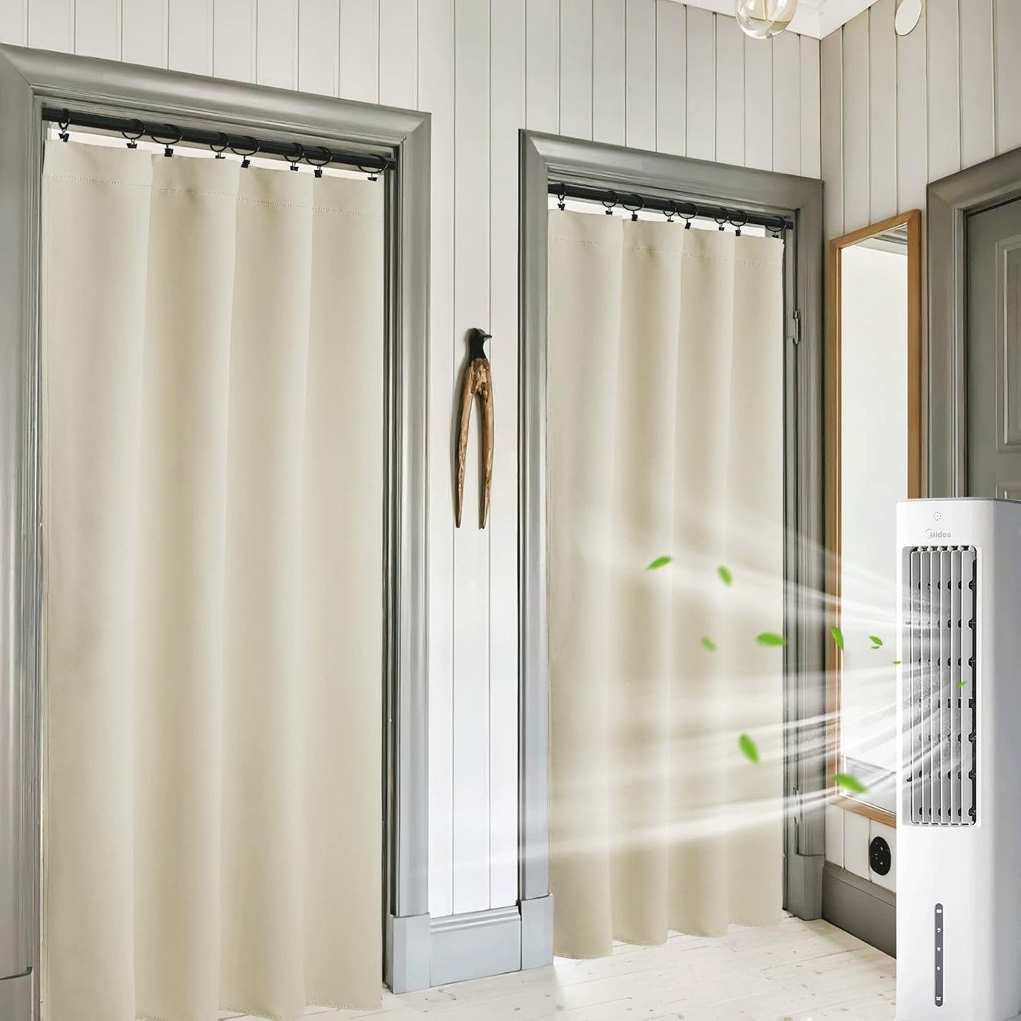 RYB HOME Blackout Curtains for Living Room, Large Window Shades for Bay Window Dining Parlor Bedroom Patio Door, Wide 62 x Long 72 inches, Beige, 2 Panels