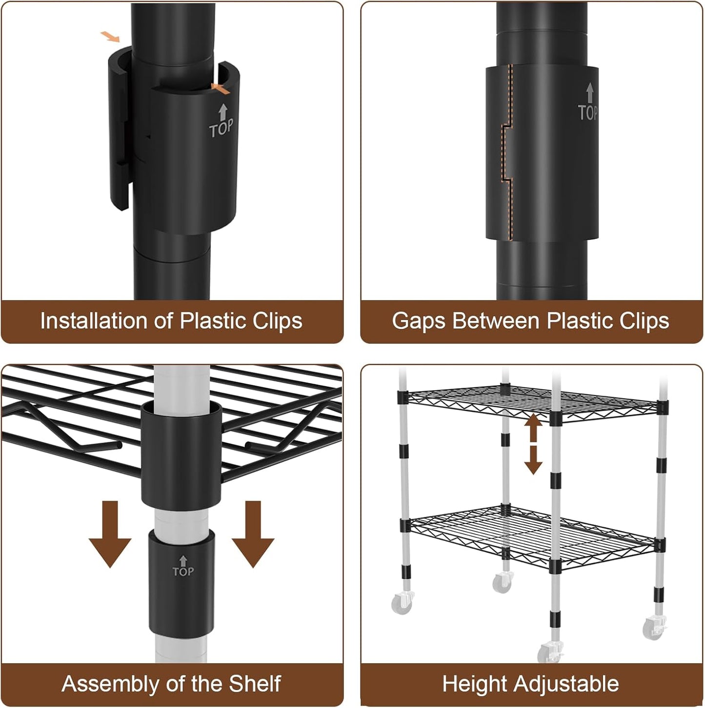 Clothes Rack, Heavy Duty Clothing Rack for Hanging Clothes, 4-Tier Adjustable Closet Organizer with 4 Drawers | Hanging Rod | Side Hooks | Load 445lbs | 15.7" D x 35.4" W x 74.1" H