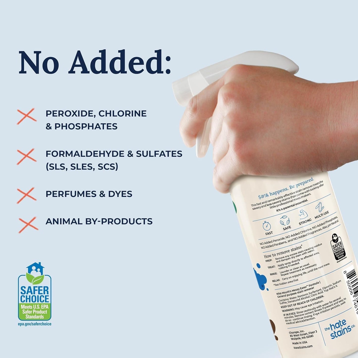 Miss Mouth’s Messy Eater Stain Treater Double Trouble Bundle - 2-Pack of 16oz Stain Remover - Newborn & Baby Essentials - No Dry Cleaning Food, Grease, Coffee Off Laundry, Underwear, Fabric