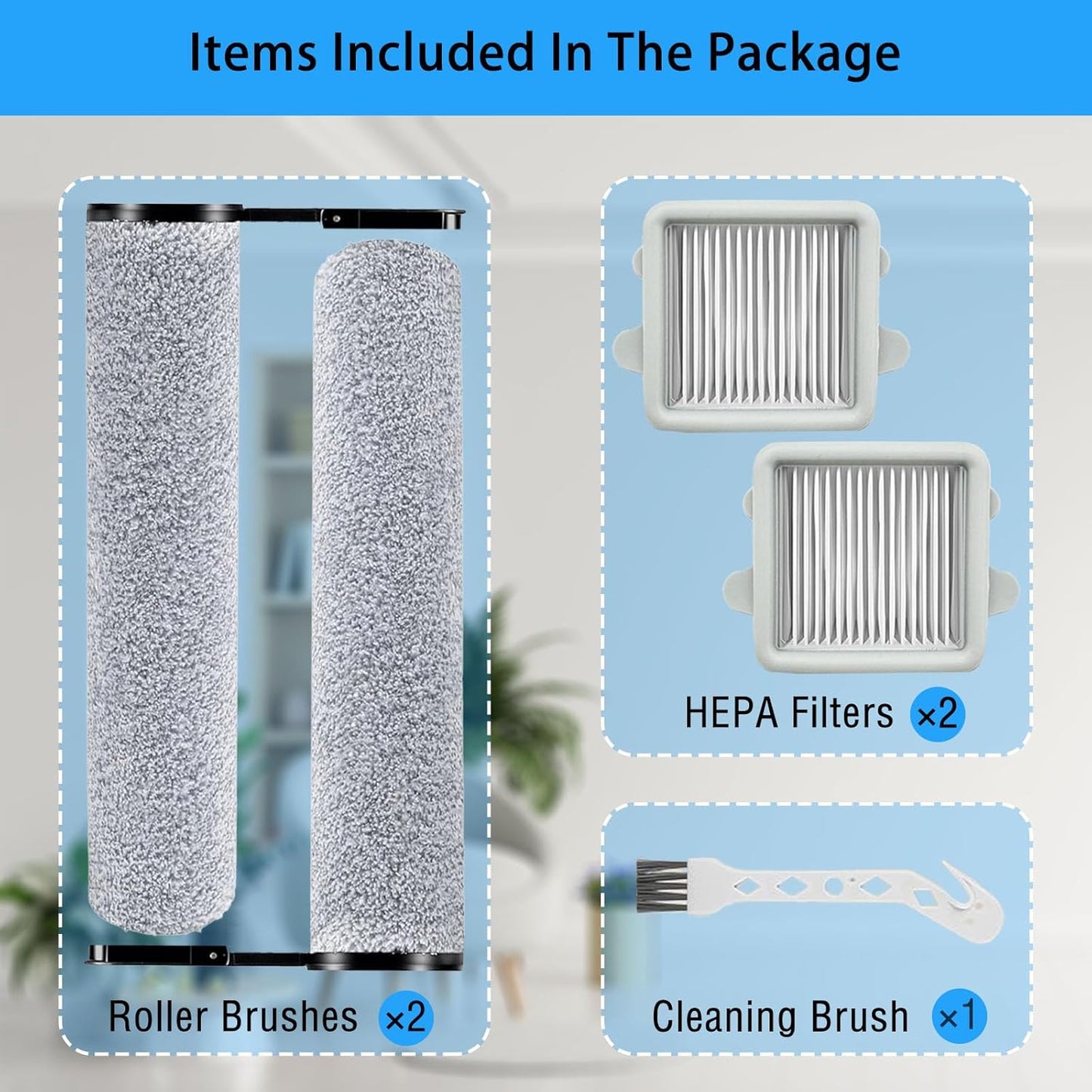 Soft Roller Brush for roboRock F25, F25LT, F25RT, F25ACE, F25ALT, F25ACECombo, F25 Combo, Cordless Wet Dry Vacuum Cleaner, Mop Vacuum Replacement Part Accessory Kit