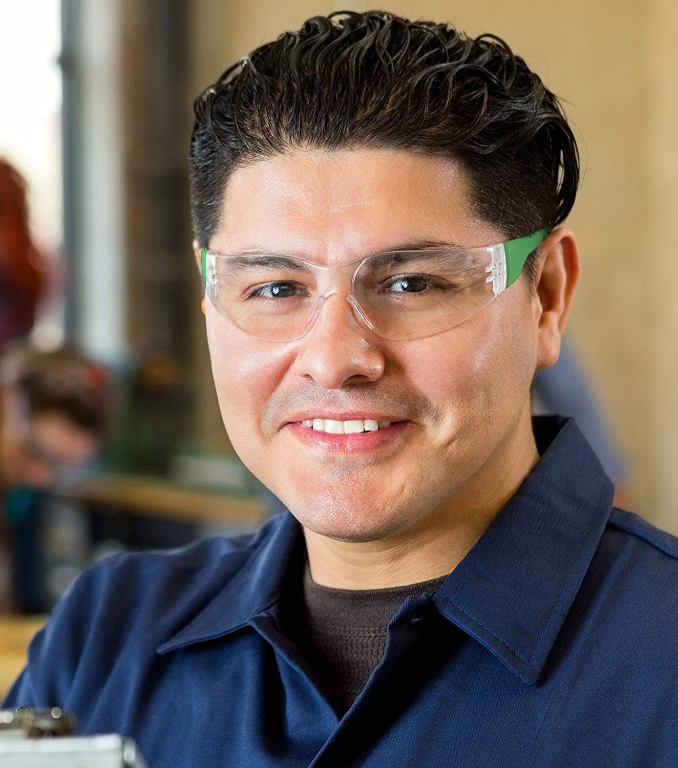 BISON LIFE Safety Glasses - Scratch Resistant Wrap Around Eyewear, Polycarbonate ANSI Z87.1 Impact Resistant Lens