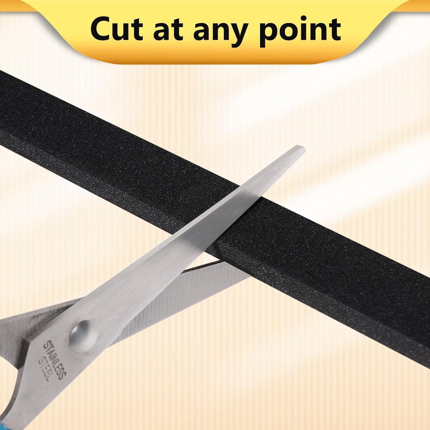 Weather Stripping Seal for Door Window, High Density Foam Tape, Soundproofing, Insulation Strip, Door Sealers for Door Frame (Black, 1/2 Inch X 1/2 Inch X 10Feet)