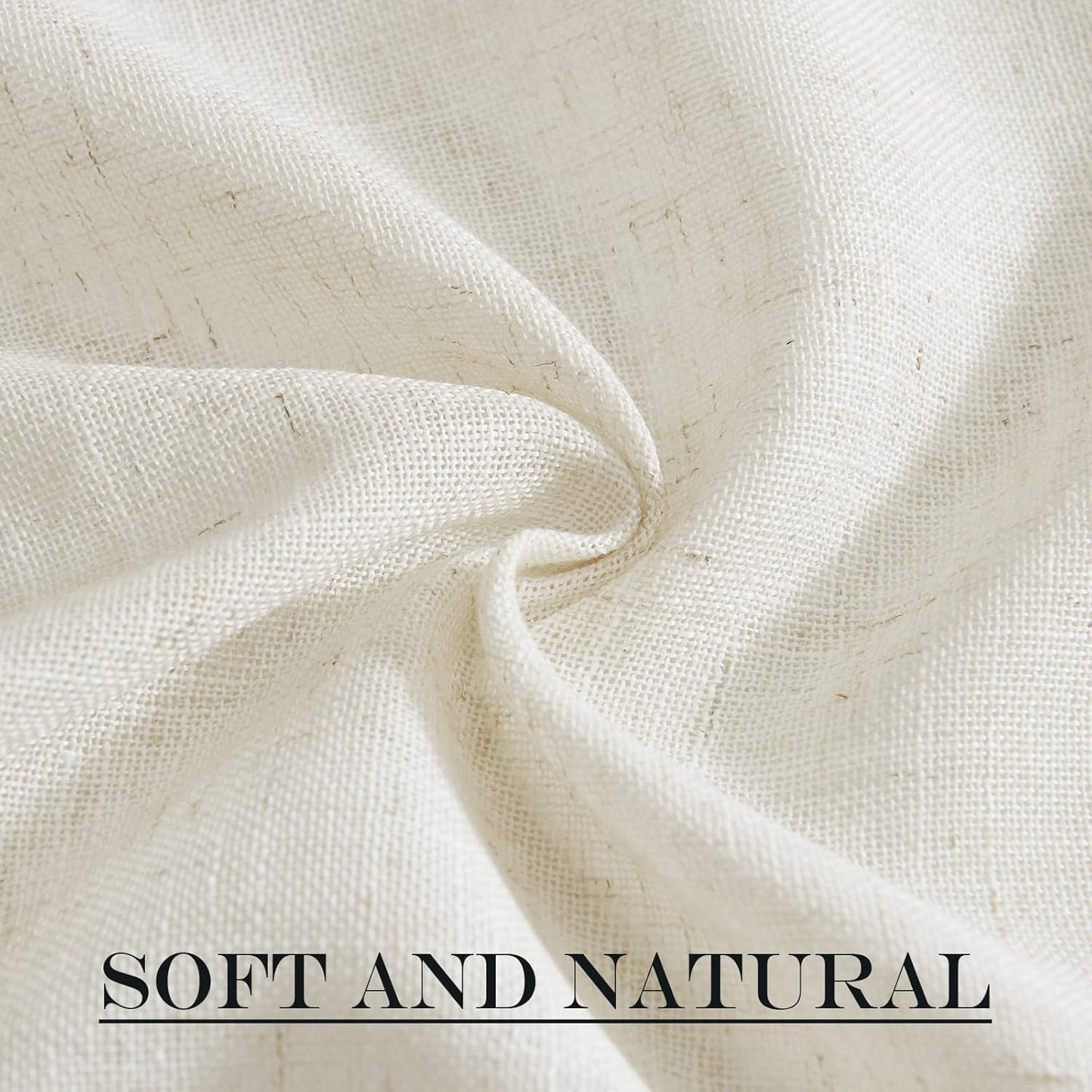 NICETOWN French Door Cover for Kitchen Window, Rod Pocket Front Sidelight Curtain for Back Front Glass Door Window, Linen Sheer Curtain 72 inch Long, 1 Panel, Linen, 36" Wide