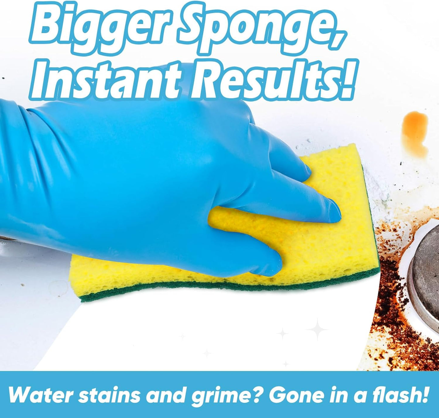 AIDEA XL Scrub Sponges 6Count, Heavy Duty Sponges for Dishes, Extra Large Sponge for Cleaning Kitchen and Household, Heavy Duty Sponge Safe for Non-Coated Cookware, Cleaning Power for Bathroom, House