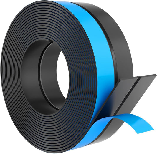 Weather Stripping Door Seal, Silicone Strip for Frame and Gaps Draft Stopper,Glass Shower Door Sweep, Black, 20 Feet x 1 Inch