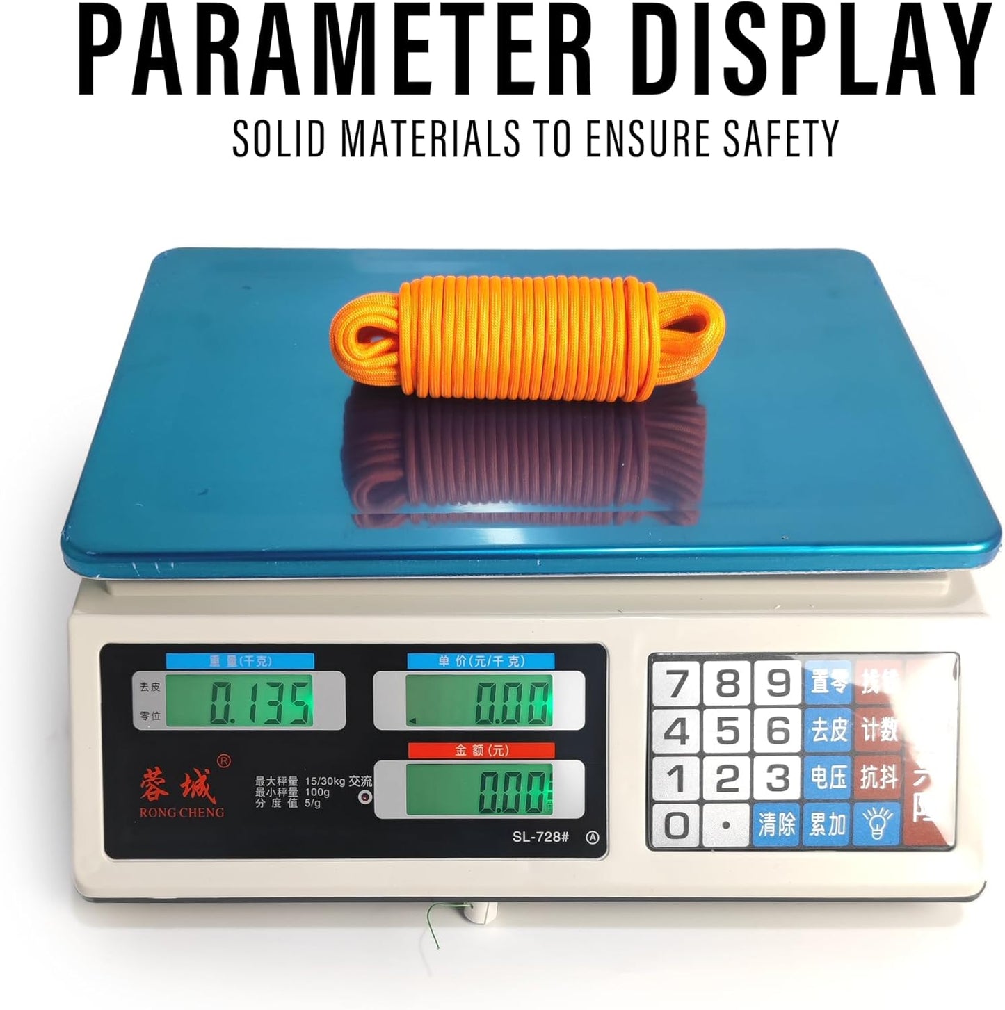 Braid 7 Strand Outdoor Survival Paracord Polyester Rope Nylon Rope Mix Thick Heavy Duty Ropes 5/32'' 50ft 4Packs High Strength Perfect for Clothesrope Camping Hiking and Other Outdoor Activities