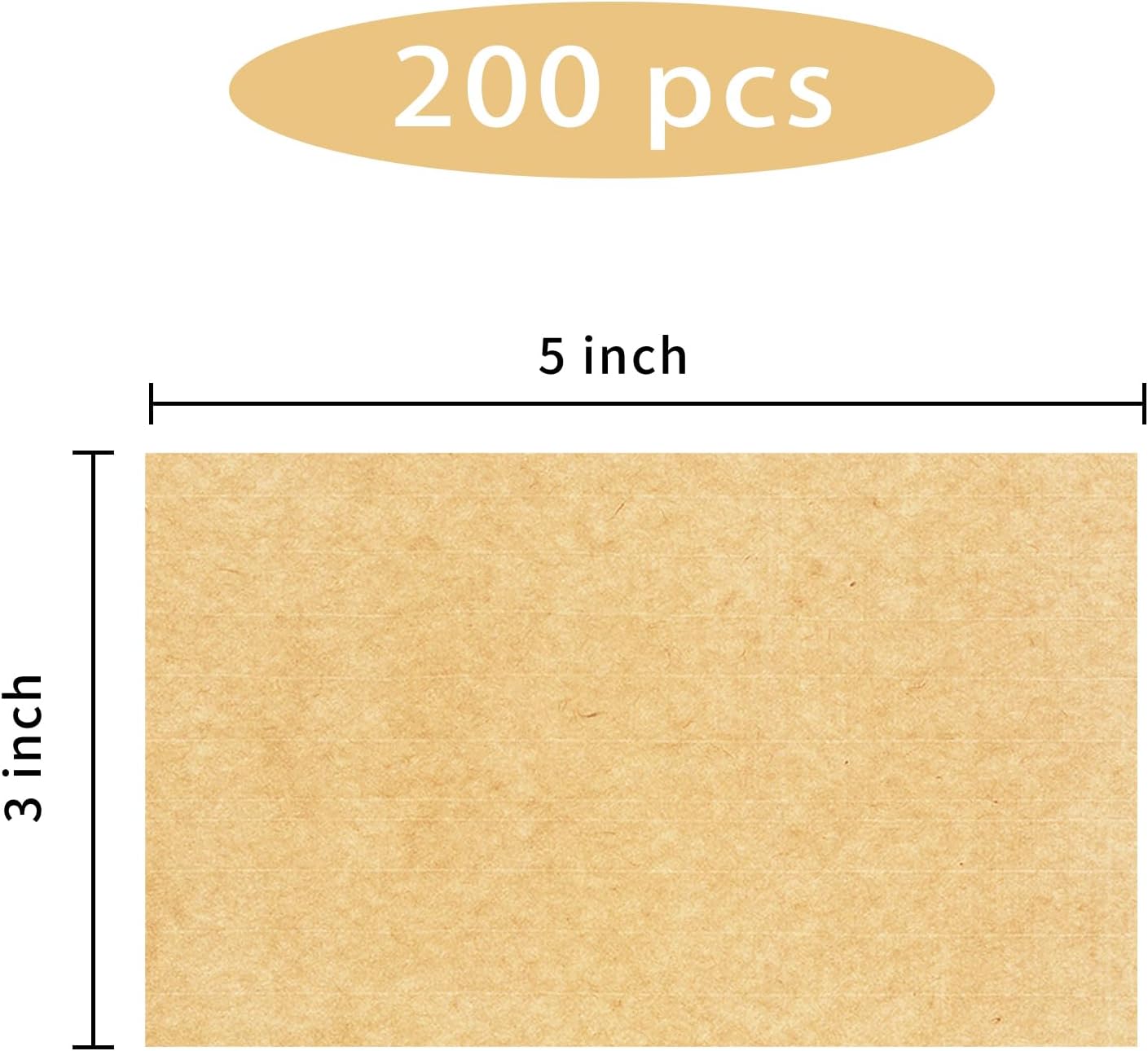 STARLIBOO Colored Labels Stickers 3 x 5 Inch, Rectangle Kraft Removable Moving Labels Stickers, Adhesive Kraft Paper Stickers for Office, School, Home- 250 Labels