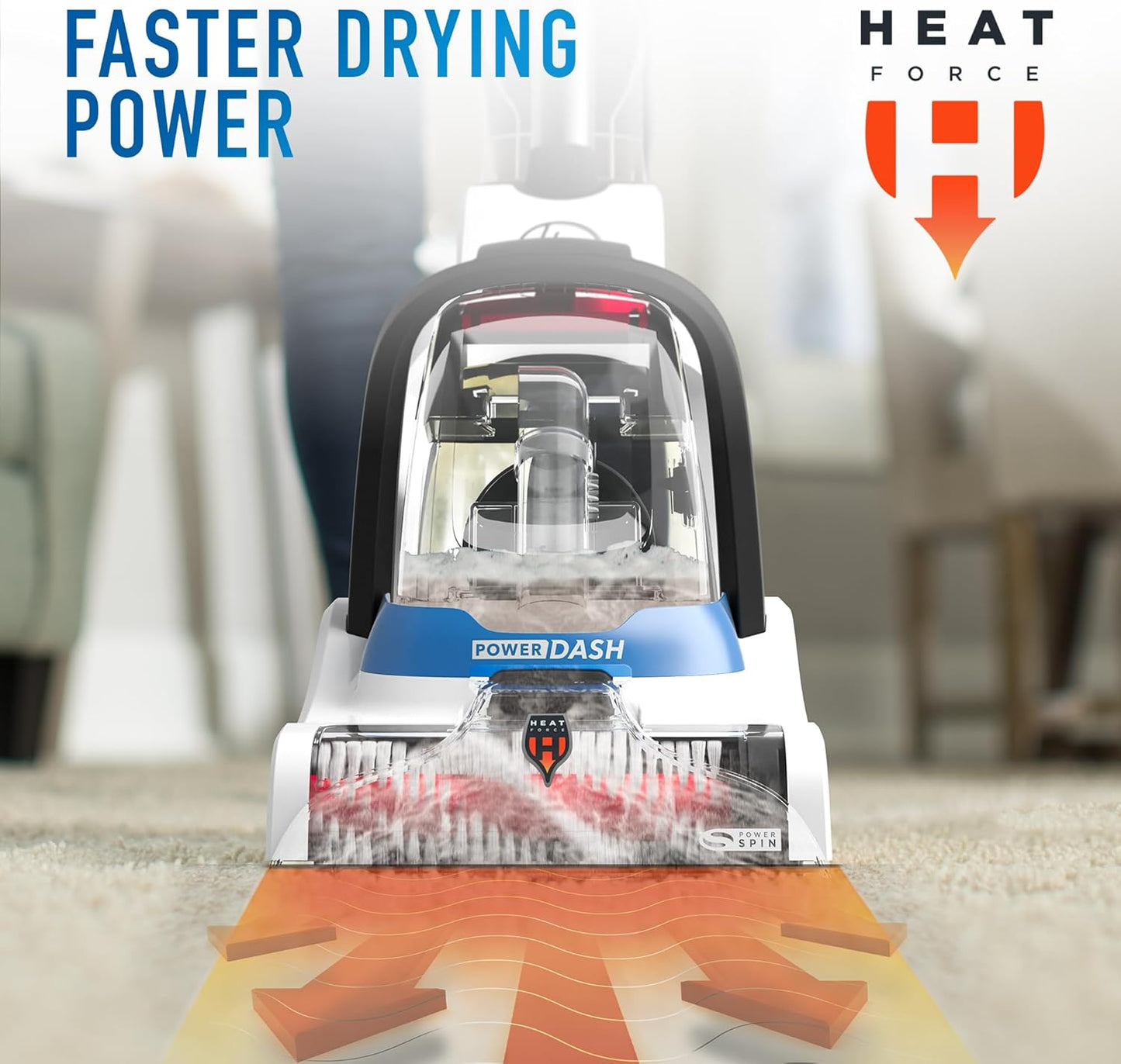 Hoover PowerDash Pet Compact Carpet Cleaner Machine, Lightweight Shampooer Machine, Pair with a Hoover Carpet Cleaner Solution for a Bright, Refreshed Home