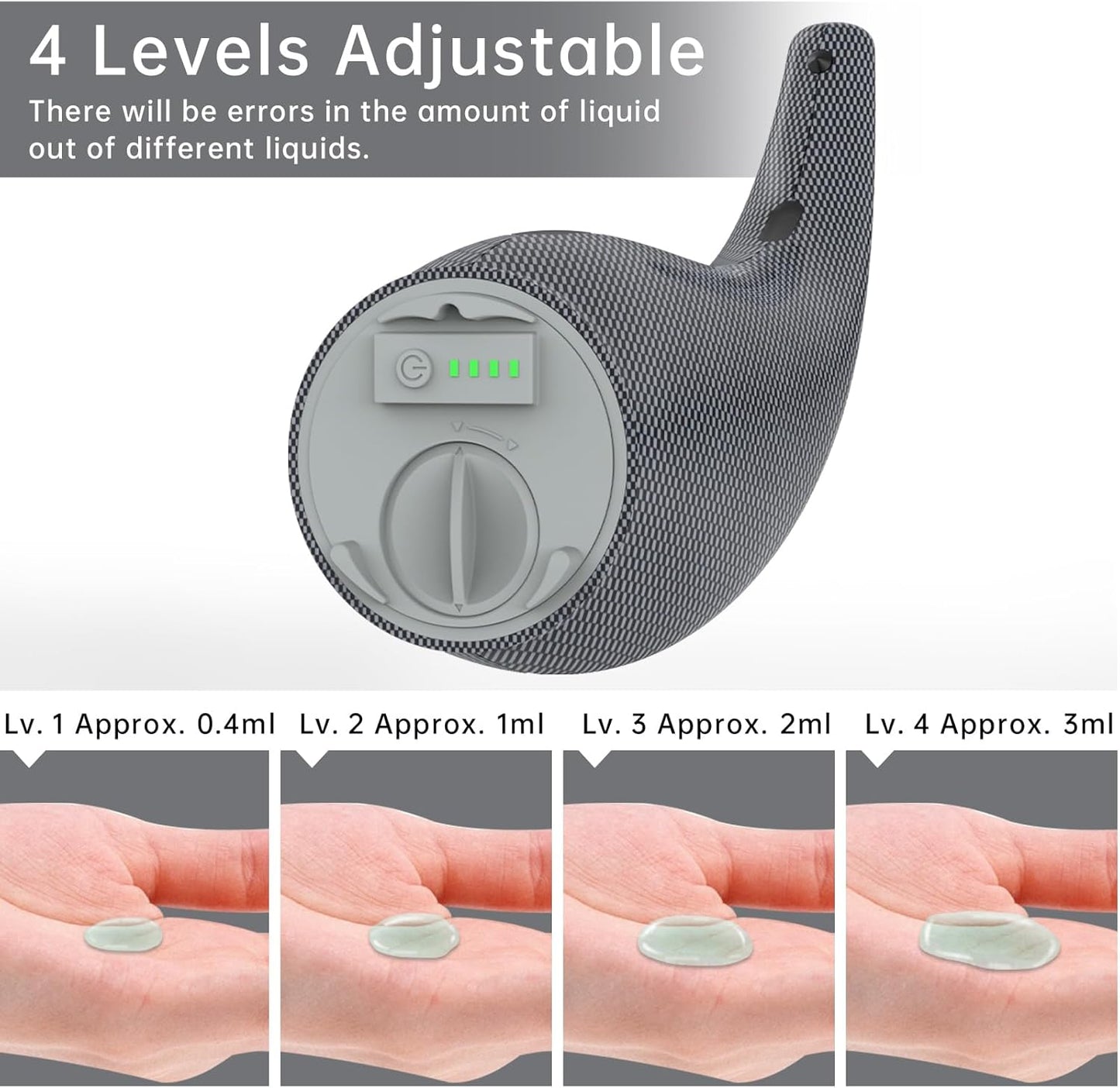 Automatic Liquid Soap Dispenser,300ML Touchless 4 Gear Adjustable, Countertop Electric Battery Operated Hand Soap Dispenser with Sensor for Bathroom,Kitchen,Office（Grid Blue）