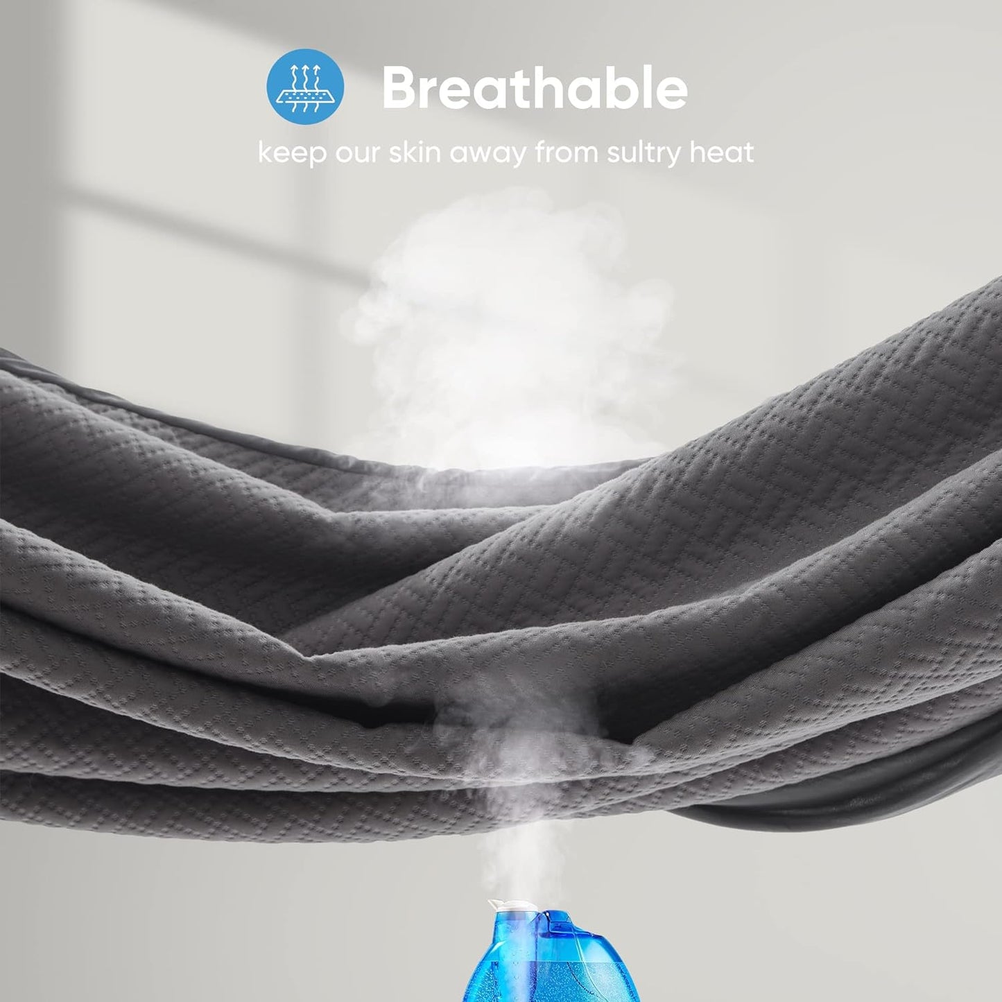 Hanherry 100% Waterproof Mattress Protector Twin XL Size - Grey, Mattress Cover 3D Air Fabric Cooling Mattress Pad Cover Smooth Soft Breathable Noiseless, 8''-21'' Deep Pocket