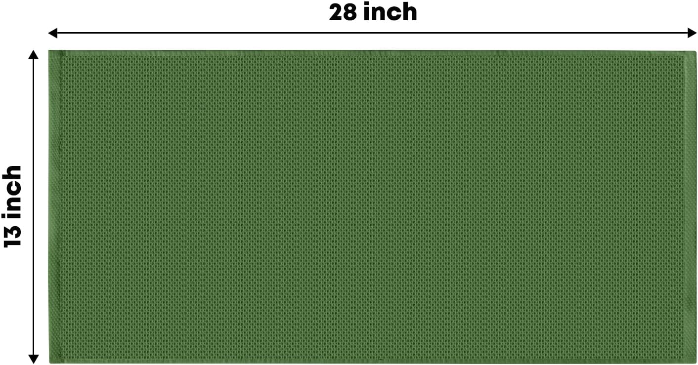 Artoid Mode 100% Cotton Olive Green Waffle Weave Kitchen Dish Cloths, 13x28 Inch Ultra Soft Absorbent Quick Drying Kitchen Dish Towels Set of 4