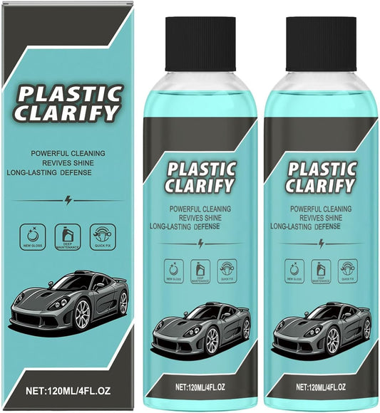 Plastic Restorer for Cars,Car Plastic Restorer Black,Restore The Luster of Plastics and Rubber,120ml (2pcs)
