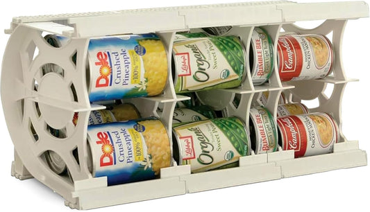 Shelf Reliance Cansolidator Cupboard - 1-Pack Can Organizer for Pantry, Stackable Soda Can Storage for Kitchen, Holds 20 Cans of Food or Soda