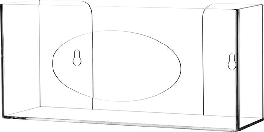 Cq acrylic Clear Wall Floating Glove Rack and Glove Box Dispenser Holder 10"x6.25"x4" Pack of 1