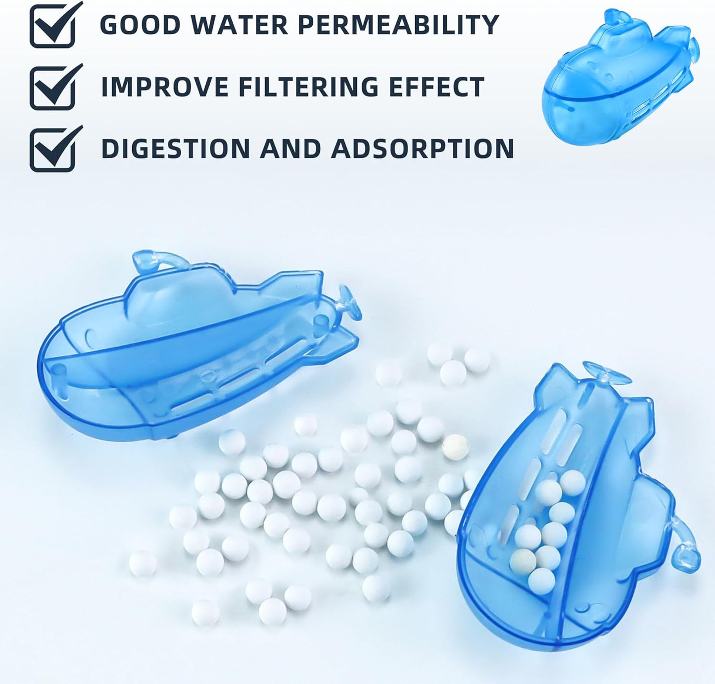 AMI PARTS Humidifier Cleaner Float Submarine for Warm&Cool Most Humidifiers and Fish Tank, Purifie Water, Soften Hard Water, Prevents Hard Water Build-Up, Universal Humidifier Tank Cleaner (6 Pack)