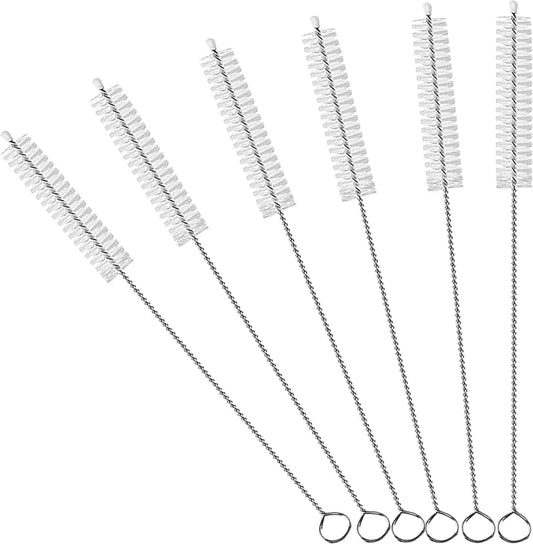 Straw Cleaner Brush Extend 10-Inch, Straw Brush with PA6 Nylon Bristles and Flexible Wire for Baby Bottles, Sippy Cups, Reusable Straws & Sport Water Bottles,6-Pack.