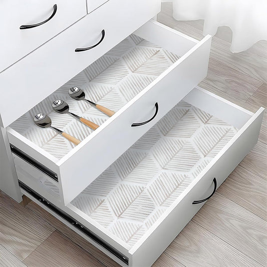 Shelf Liners for Kitchen Cabinets, Non Adhesive and Strong Non-Slip Shelf Cabinet Drawer Liners for Kitchen Wire Fridge, Waterproof Shelf Drawer Liner,Easy to Clean,12IN x 20FT