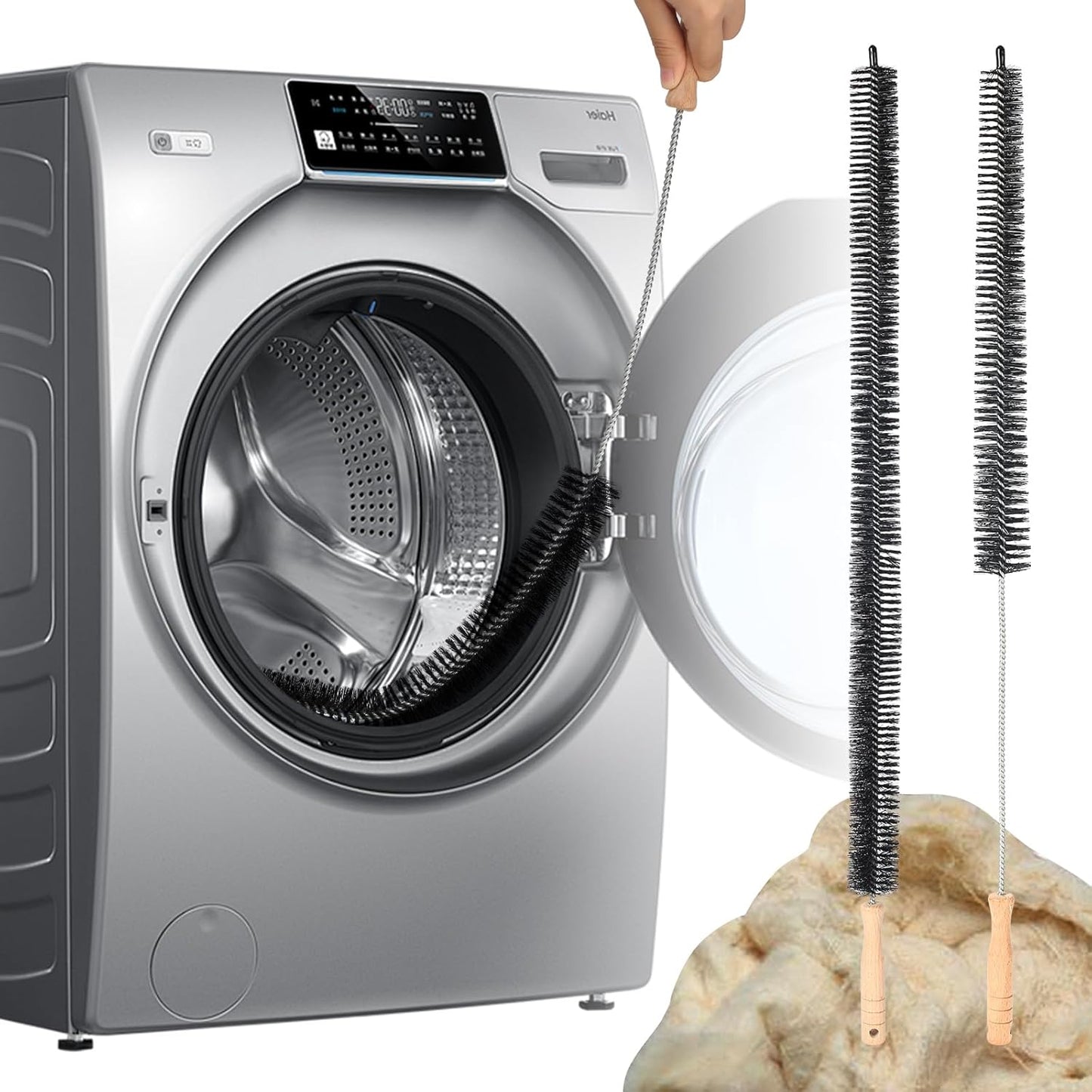 Dryer Cleaner Vent Brush - 70cm or 75cm Long Flexible Dryer Vent Cleaner & Refrigerator Condenser Coil Brush Long Flexible Refrigerator Coil Cleaning Brush (Long Brush)