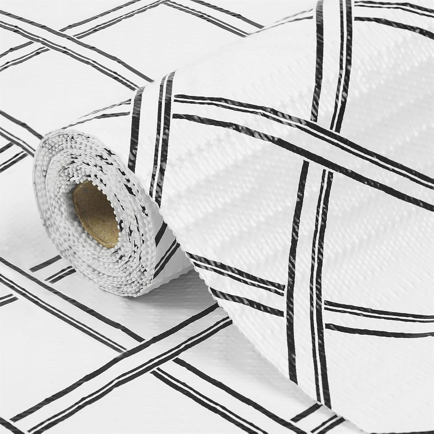 Drawer and Shelf Liners for Kitchen Cabinets Non-Adhesive Cabinet Liners Strong Grip Non Slip Waterproof Contact Paper for Cabinets and Drawers Shelves Cupboard,Geometric,12IN X 20FT