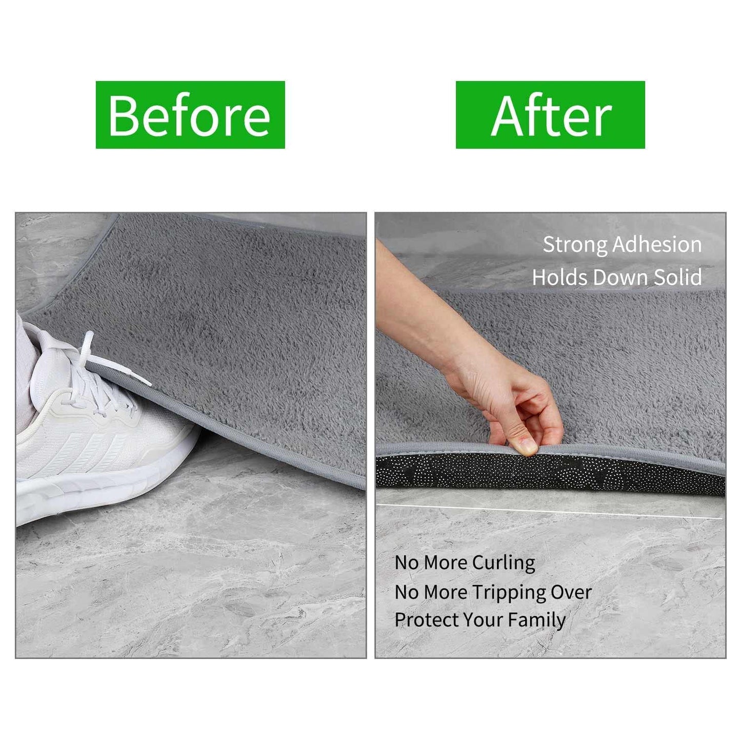 Double-Sided Tape Strong and Tough, 1in x 66FT(20m), Durable Duct Cloth Carpet Rugs Fiberglass Mesh Tape, High Stickiness 2 Sided, Multipurpose Removable Residue-Free, Easy Tear