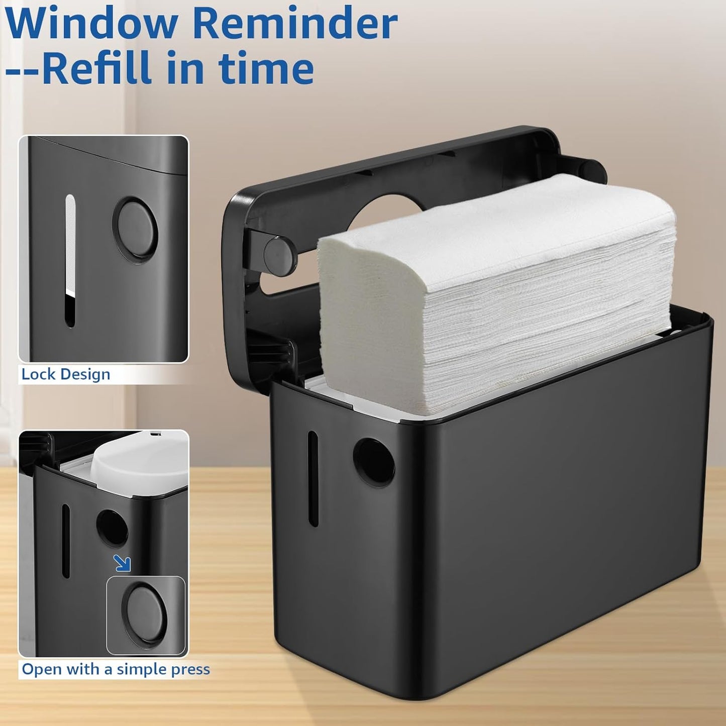 Paper Towel Dispenser Countertop, Multifold Trifold Paper Towel Holder, Hand Towel Dispenser, Commercial Paper Towel Dispenser,Paper Towel Holder for Home Kitchen Restaurant